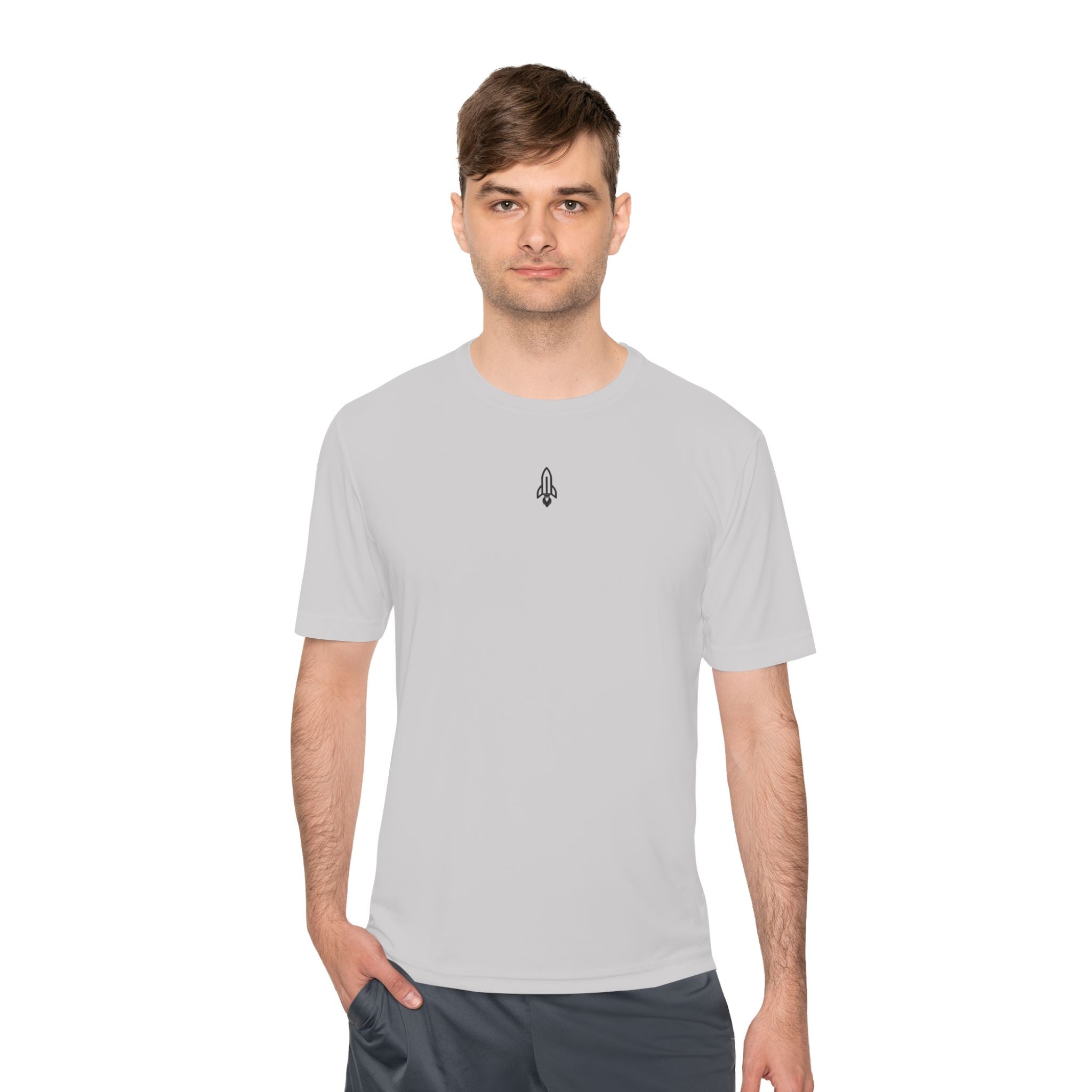 Rocketshipz Universal Co. Logo Tee — Moisture-Wicking Athletic T-Shirt