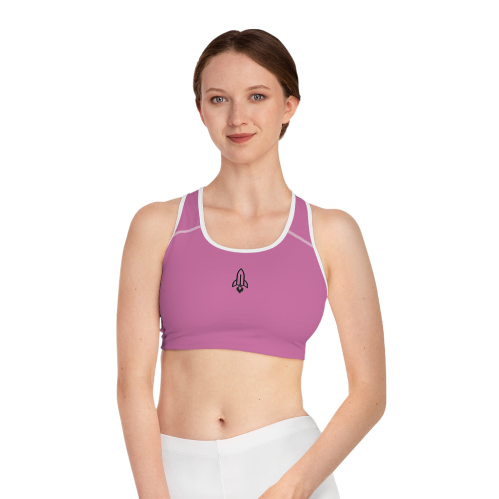 Rocketshipz "Pink Heights" Athleisure Sports Bra