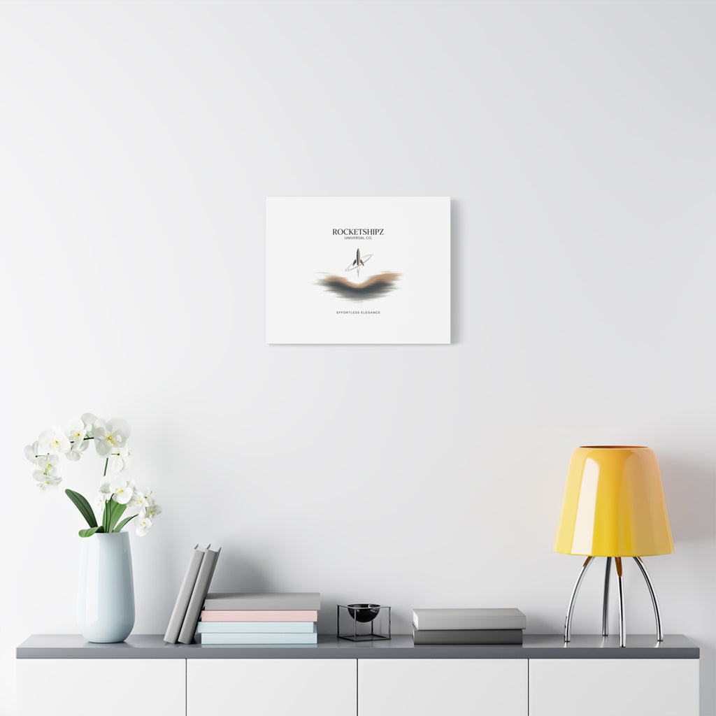 Minimal Rocket Logo Canvas, Neutral Art Print | Quiet Luxury, Elevated Basics