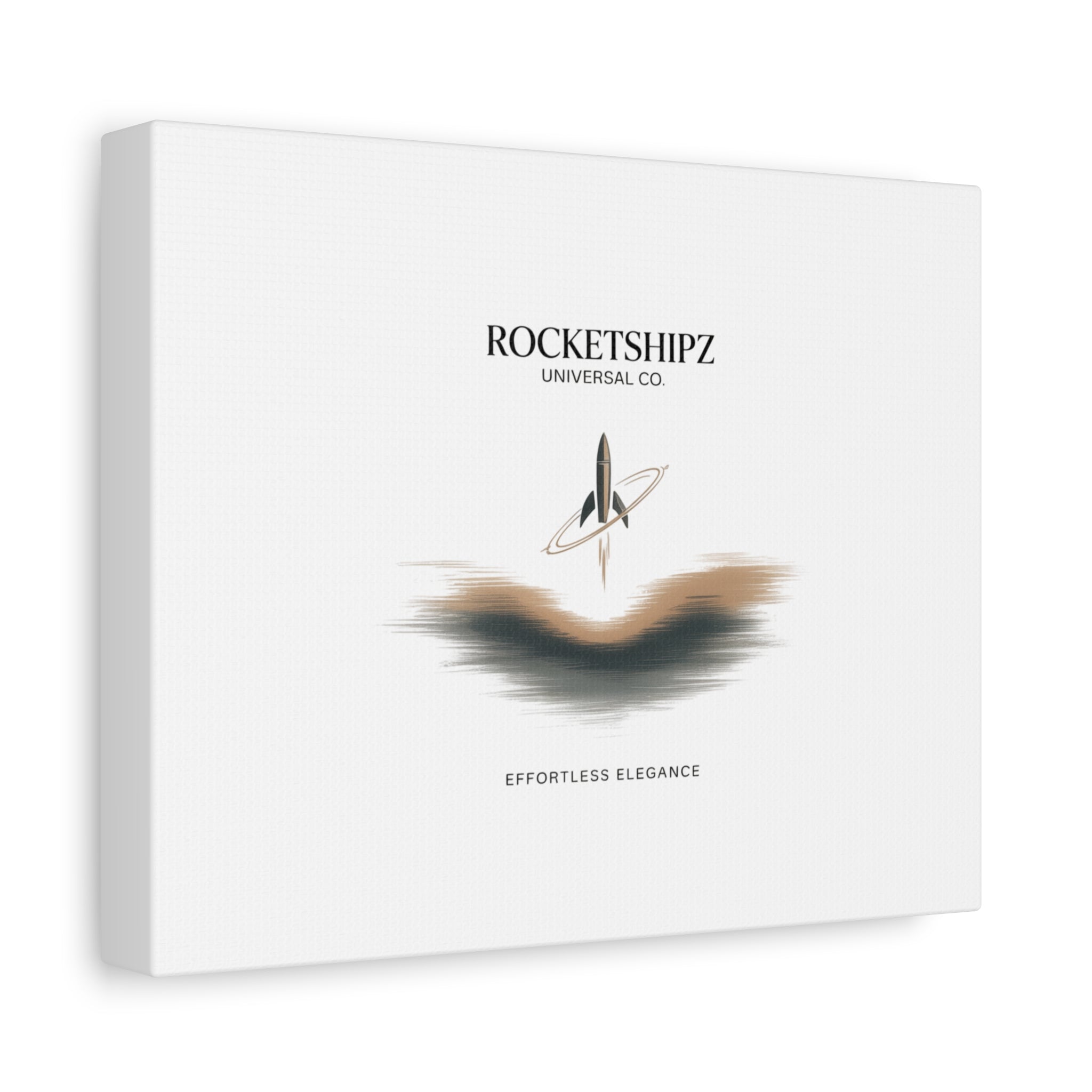 Minimal Rocket Logo Canvas, Neutral Art Print | Quiet Luxury, Elevated Basics
