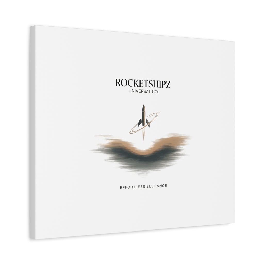 Minimal Rocket Logo Canvas, Neutral Art Print | Quiet Luxury, Elevated Basics
