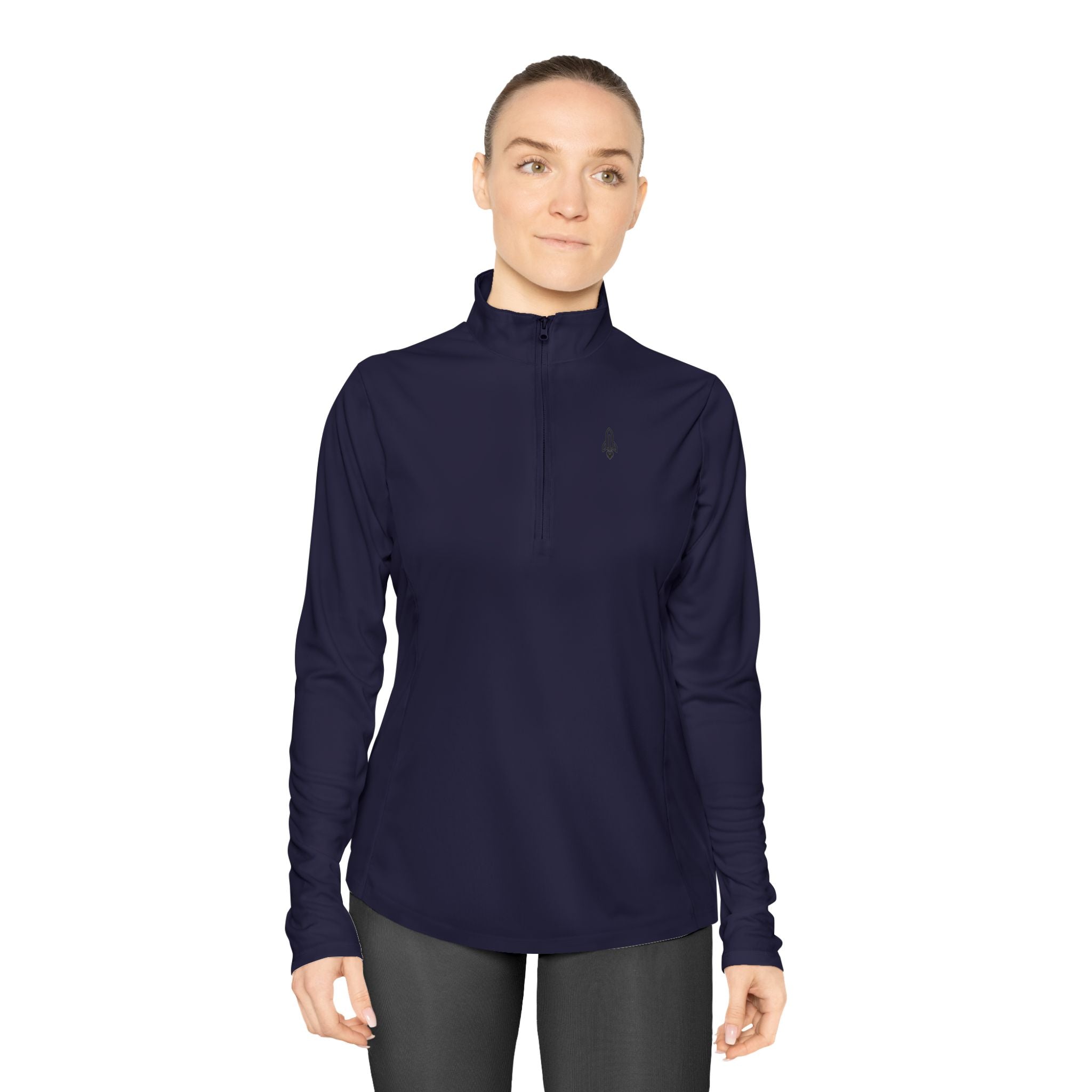 Rocketshipz "Longitude" Quarter-Zip Pullover – Lightweight Performance Top