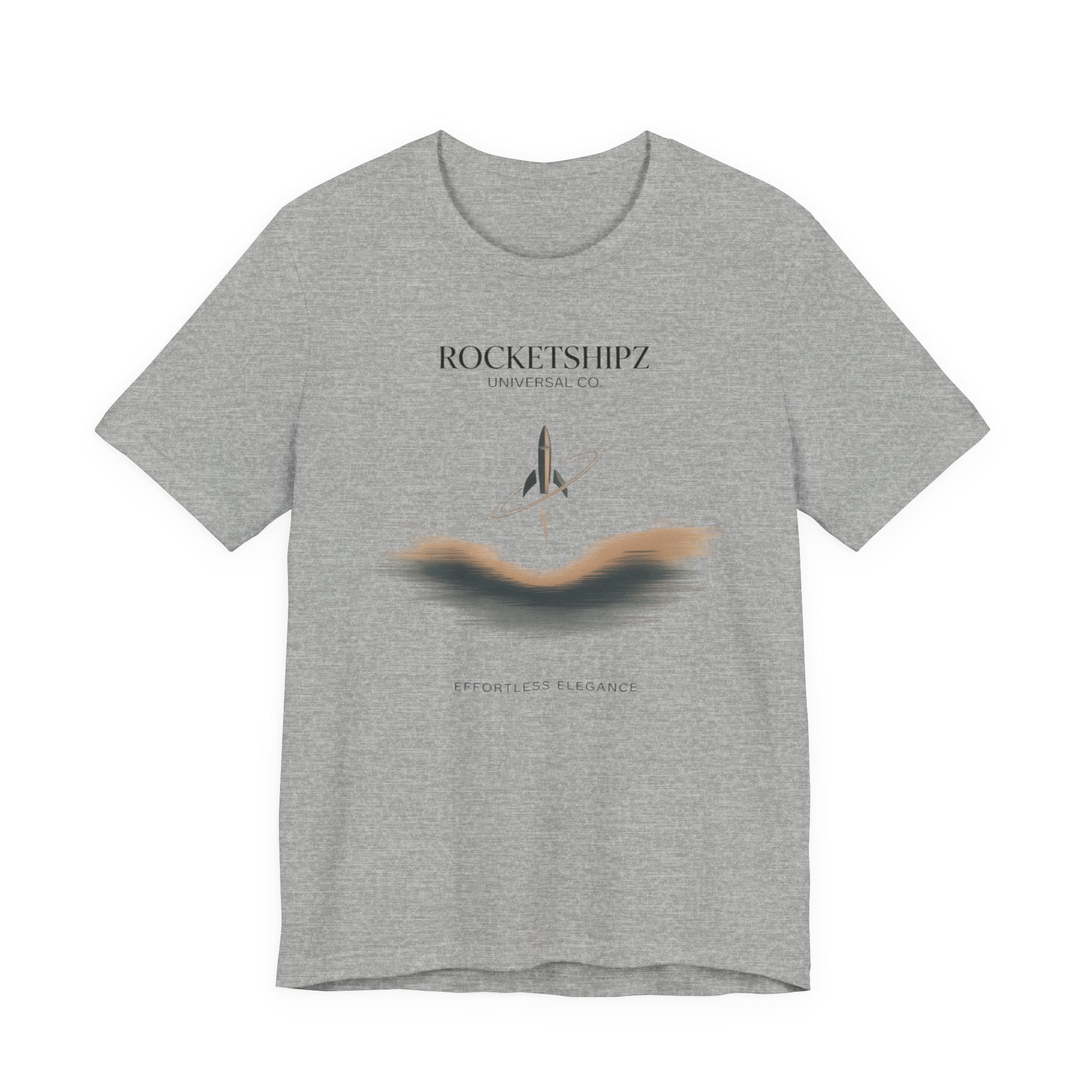 Minimalist Rocketship Tee, Premium Basics, Subtle Embroidery Style