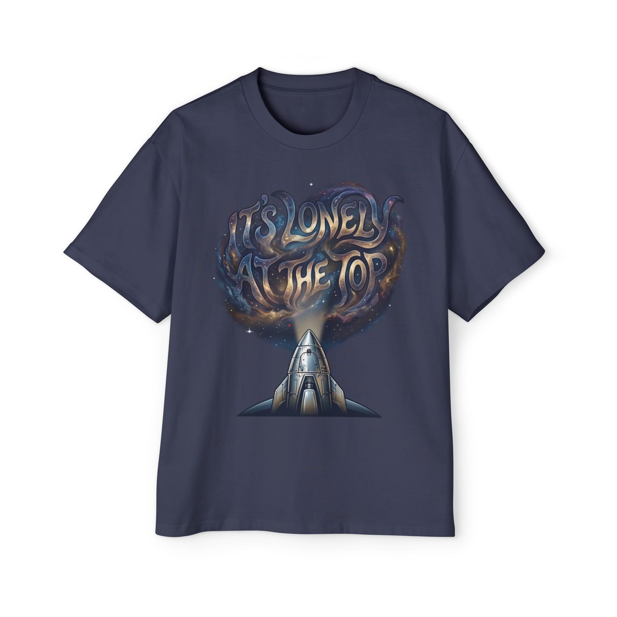Rocketshipz "It's Lonely at the Top" Tee — Oversized Men's Graphic T-Shirt