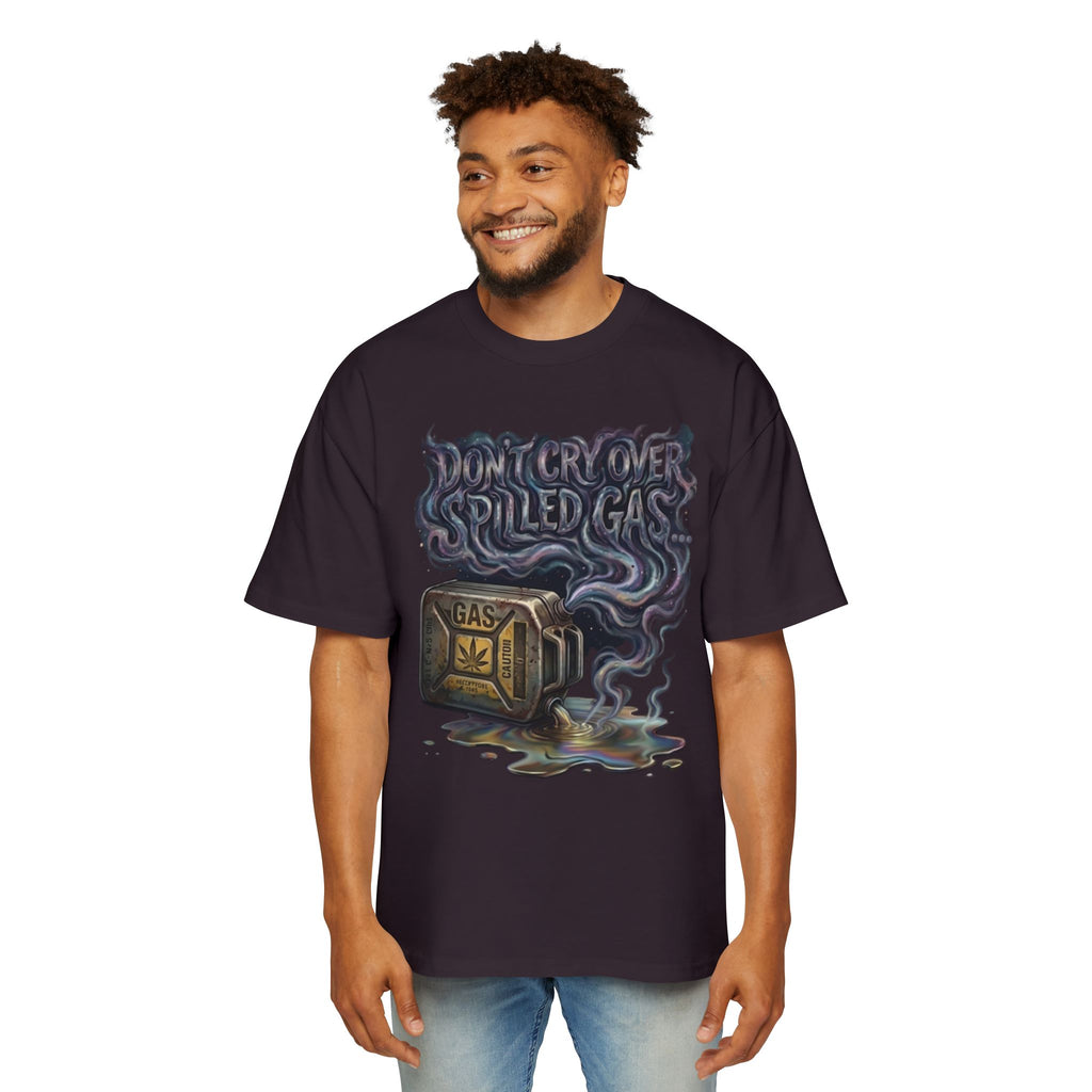 "Don’t Cry Over Spilled Gas" Rocketshipz Tee — Vintage Gas Can Graphic T-Shirt