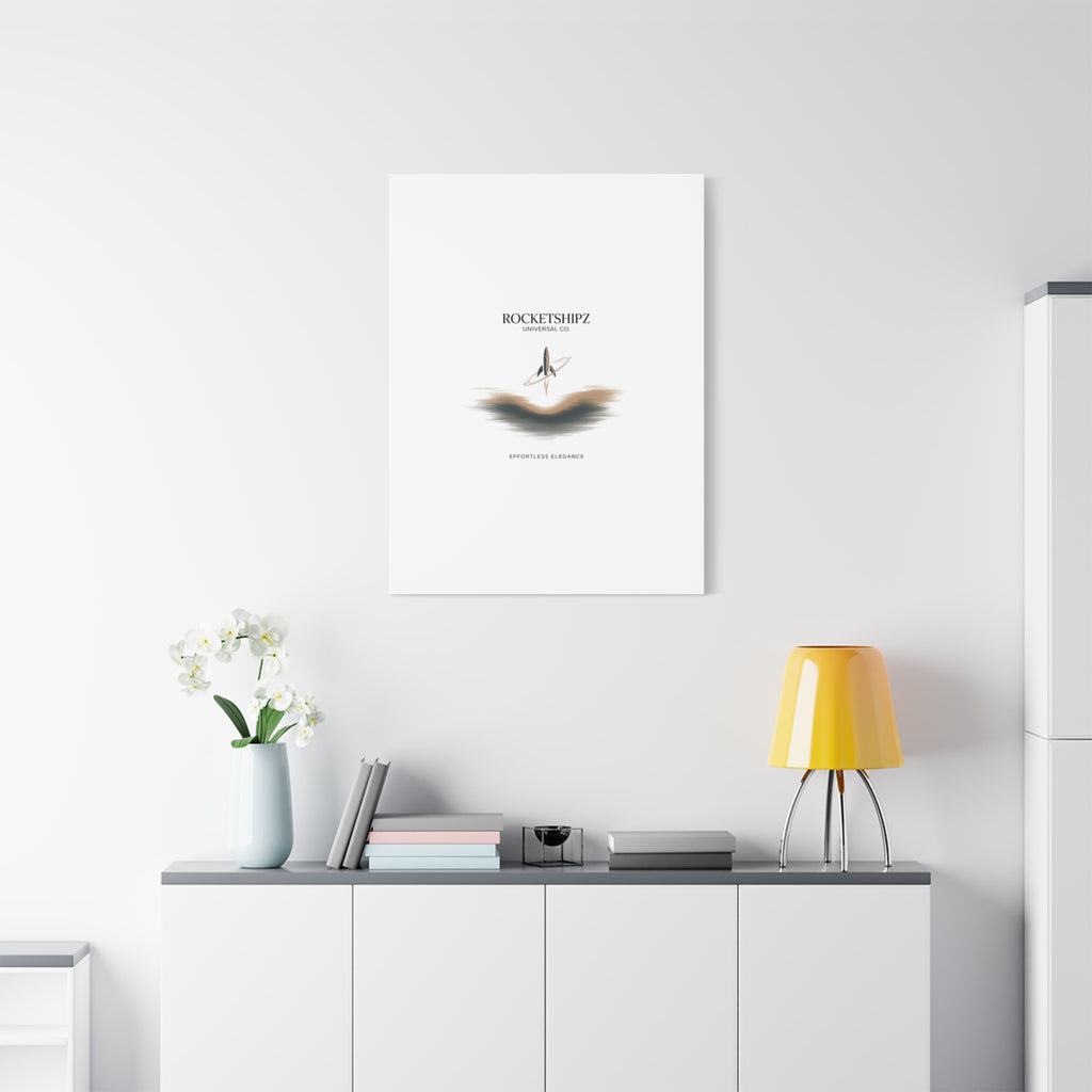 Minimal Rocket Logo Canvas, Neutral Art Print | Quiet Luxury, Elevated Basics