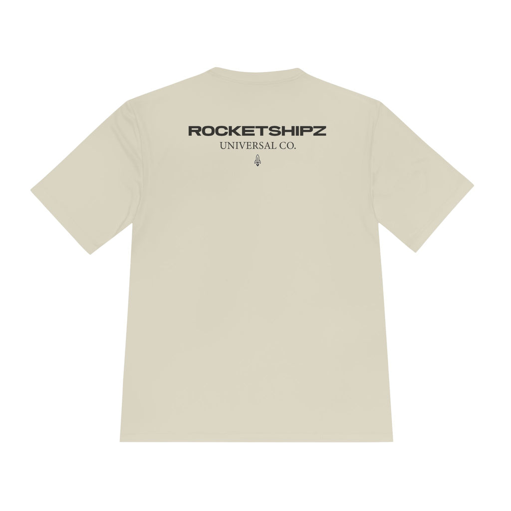 Rocketshipz Universal Co. Logo Tee — Moisture-Wicking Athletic T-Shirt