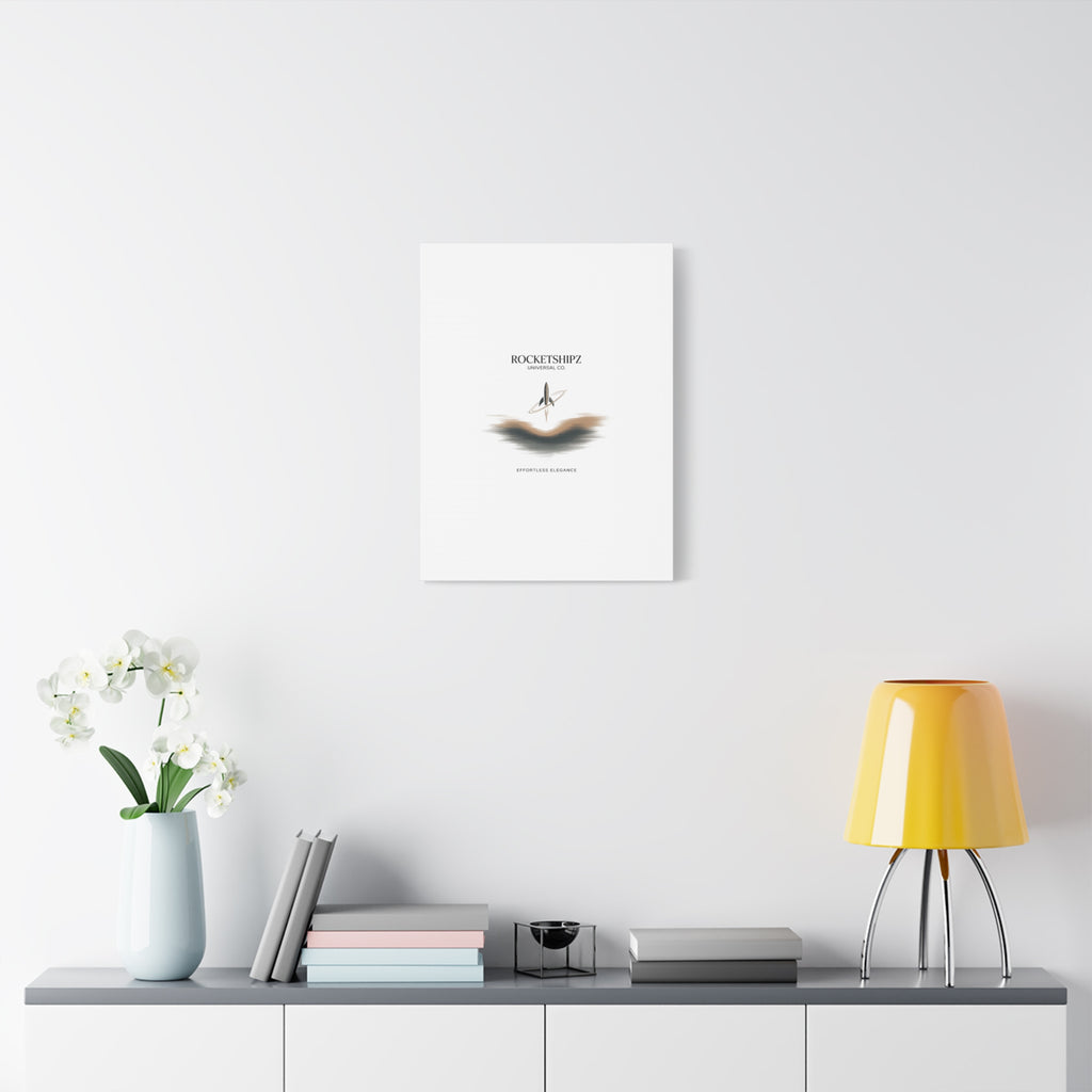 Minimal Rocket Logo Canvas, Neutral Art Print | Quiet Luxury, Elevated Basics