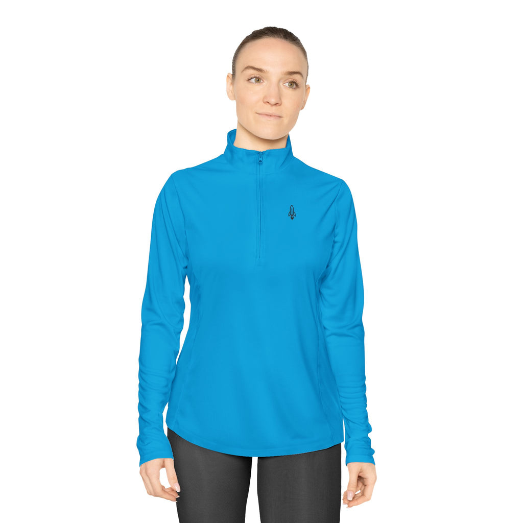 Rocketshipz "Longitude" Quarter-Zip Pullover – Lightweight Performance Top