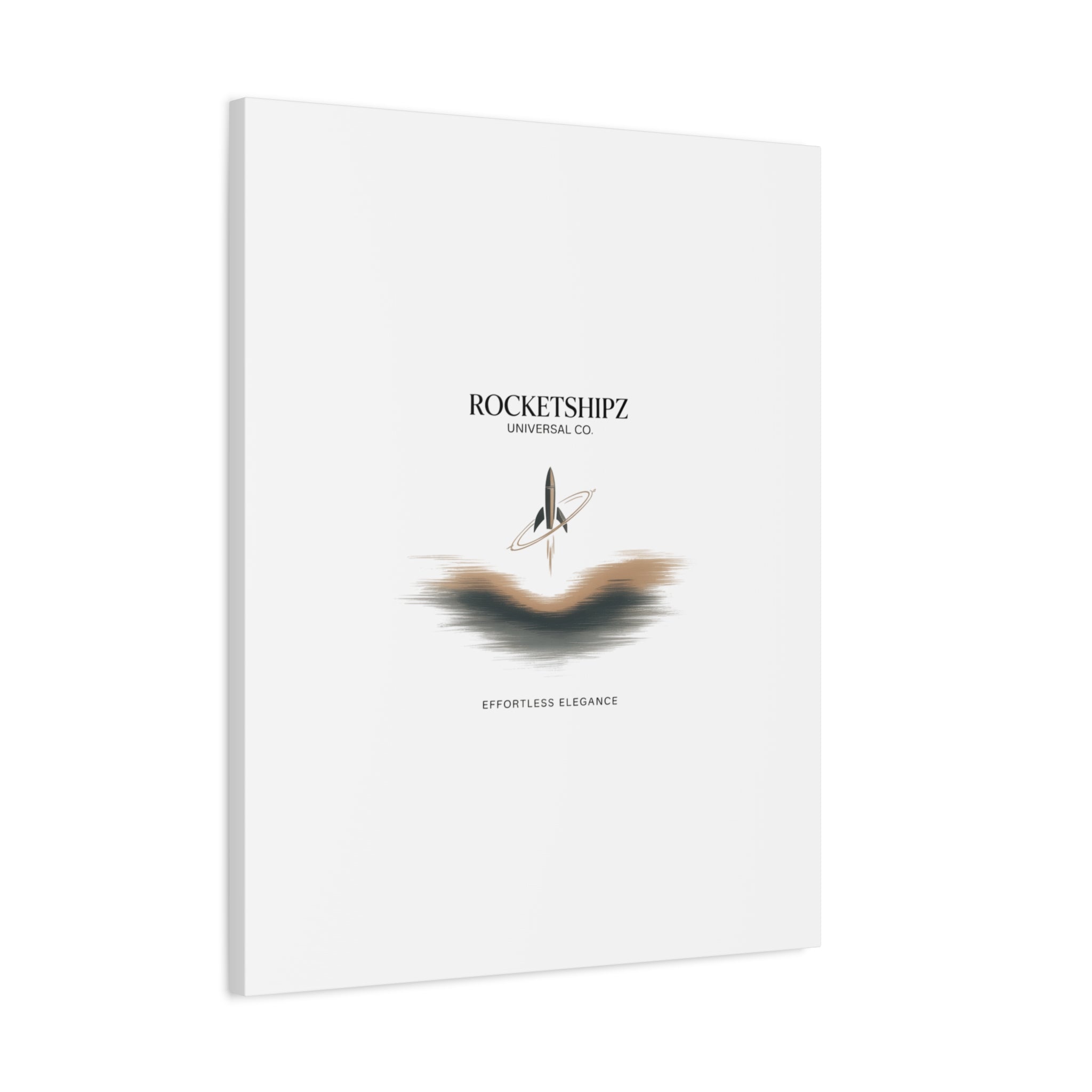 Minimal Rocket Logo Canvas, Neutral Art Print | Quiet Luxury, Elevated Basics