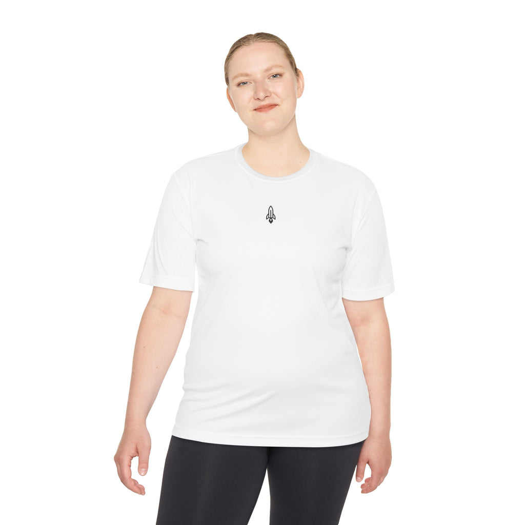 Rocketshipz Universal Co. Logo Tee — Moisture-Wicking Athletic T-Shirt