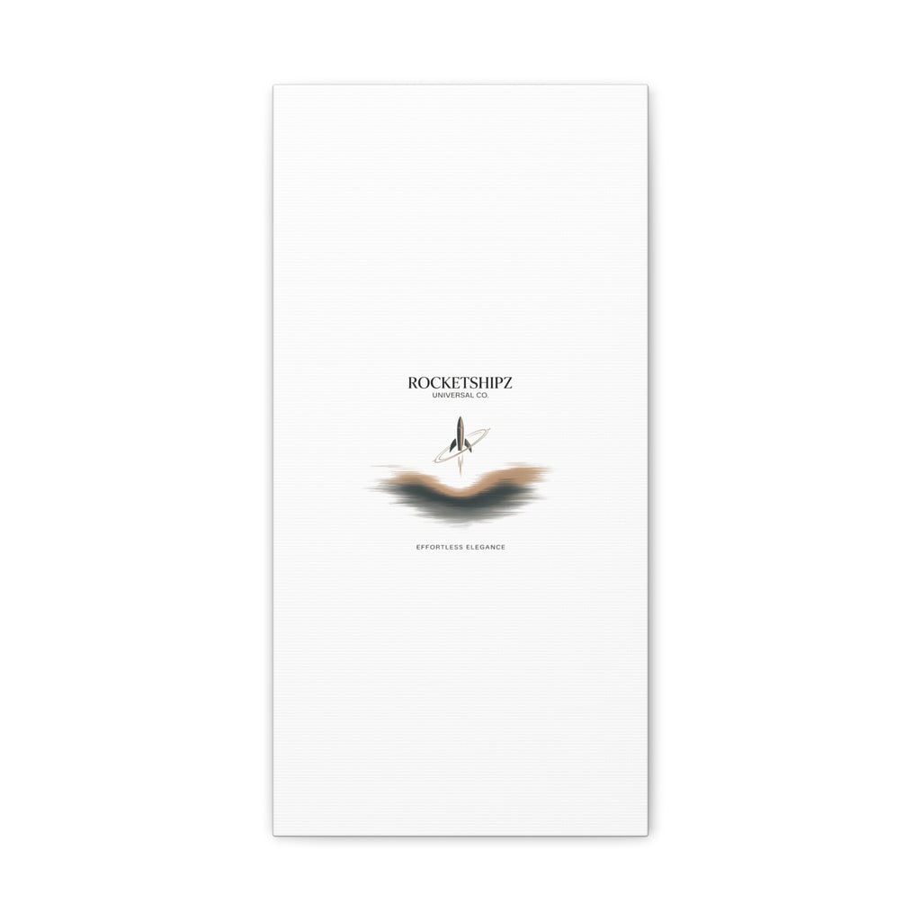 Minimal Rocket Logo Canvas, Neutral Art Print | Quiet Luxury, Elevated Basics