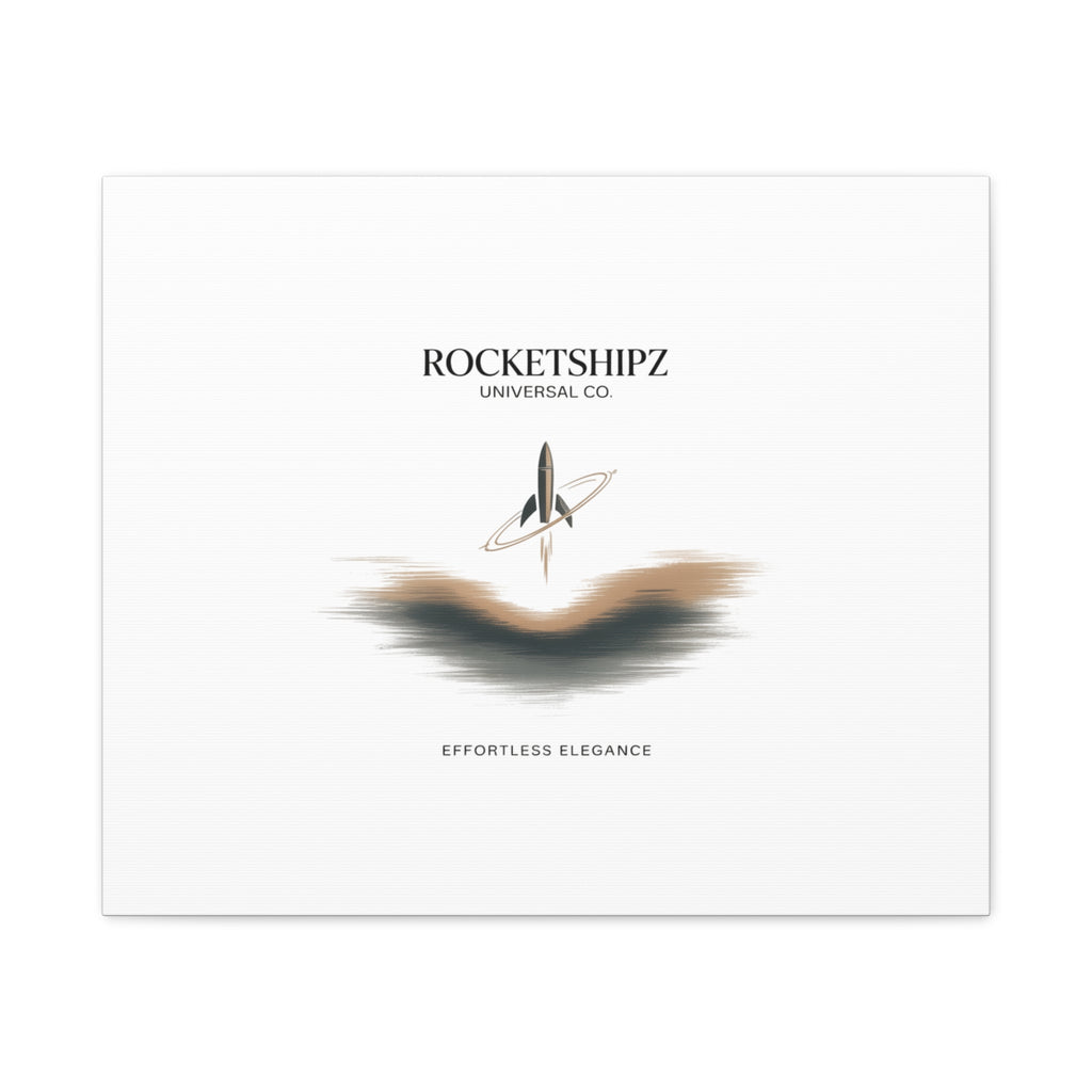 Minimal Rocket Logo Canvas, Neutral Art Print | Quiet Luxury, Elevated Basics