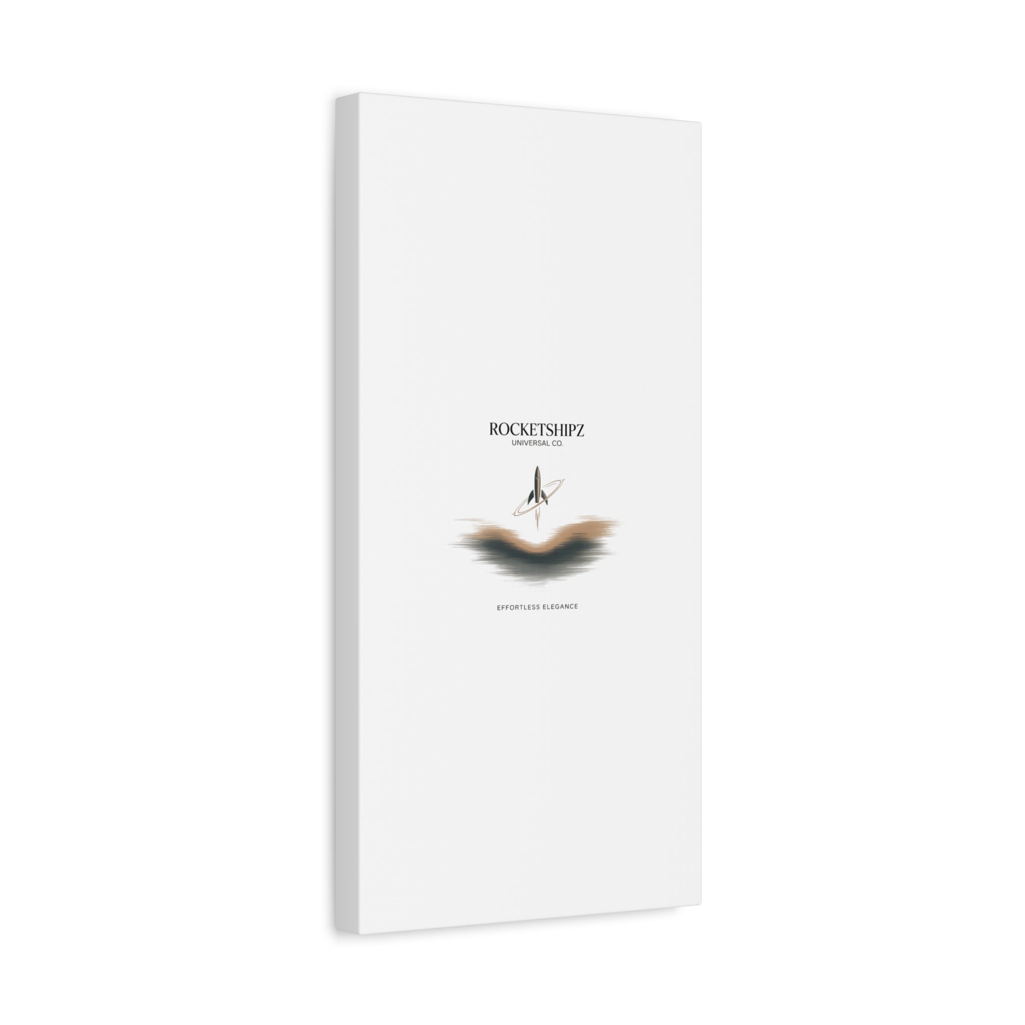 Minimal Rocket Logo Canvas, Neutral Art Print | Quiet Luxury, Elevated Basics