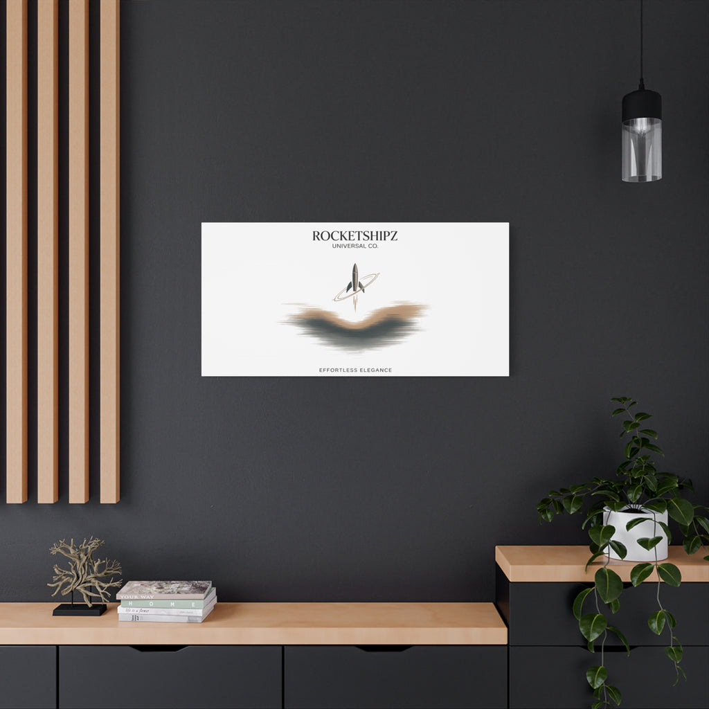 Minimal Rocket Logo Canvas, Neutral Art Print | Quiet Luxury, Elevated Basics