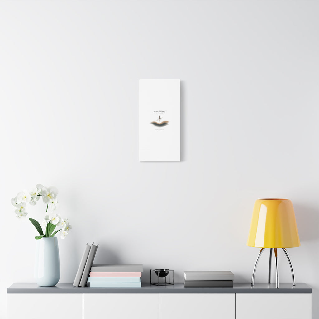 Minimal Rocket Logo Canvas, Neutral Art Print | Quiet Luxury, Elevated Basics