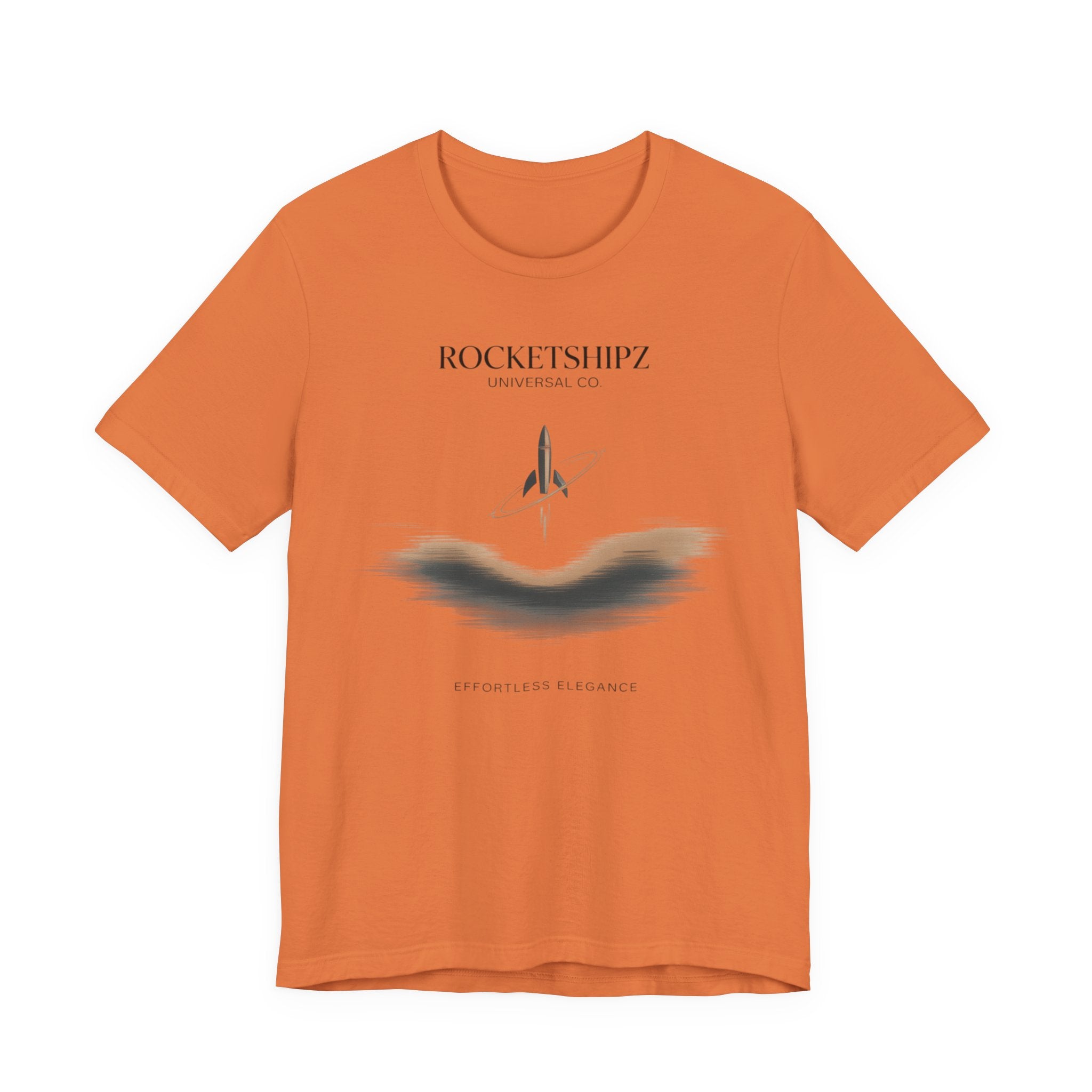 Minimalist Rocketship Tee, Premium Basics, Subtle Embroidery Style