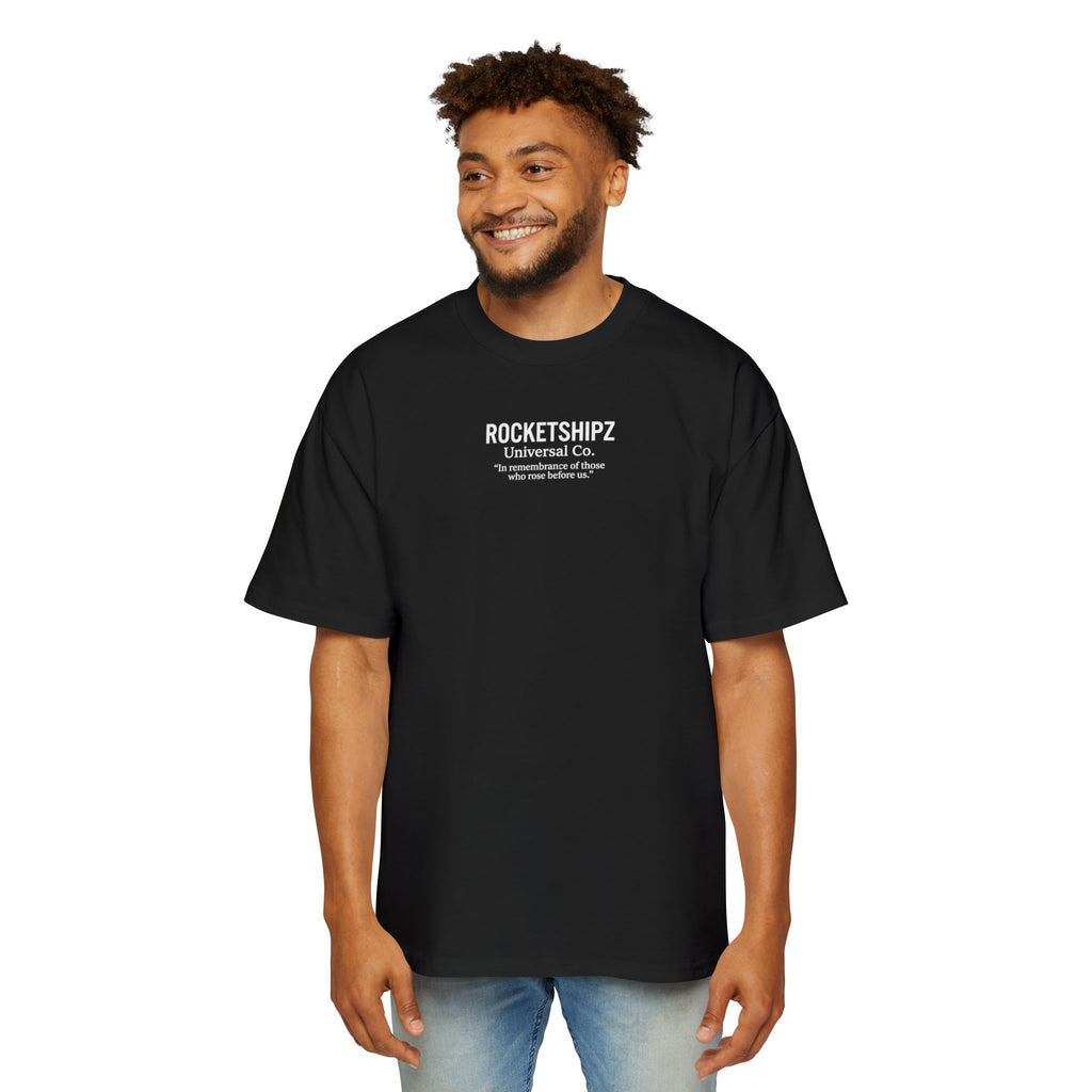 'For Those Who Rose' Memorial Day '26 Above the Clouds Graphic Tee by Rocketshipz — Men's Oversized T-Shirt