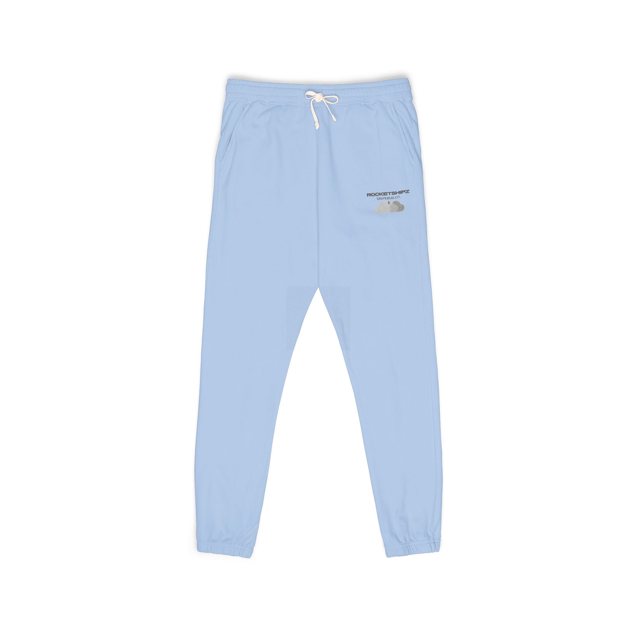 Sky Blue "Blue Dreamz" Garment-Dyed Fleece Sweatpants — Rocketshipz Hero Joggers