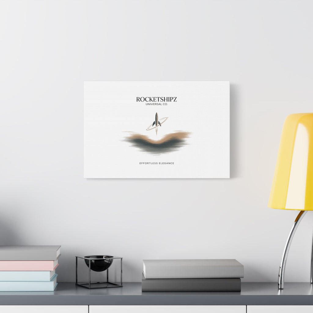 Minimal Rocket Logo Canvas, Neutral Art Print | Quiet Luxury, Elevated Basics