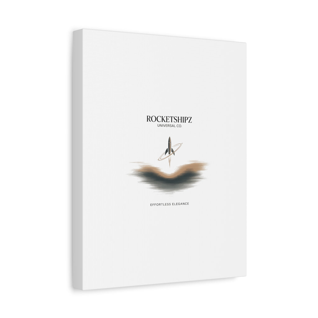 Minimal Rocket Logo Canvas, Neutral Art Print | Quiet Luxury, Elevated Basics