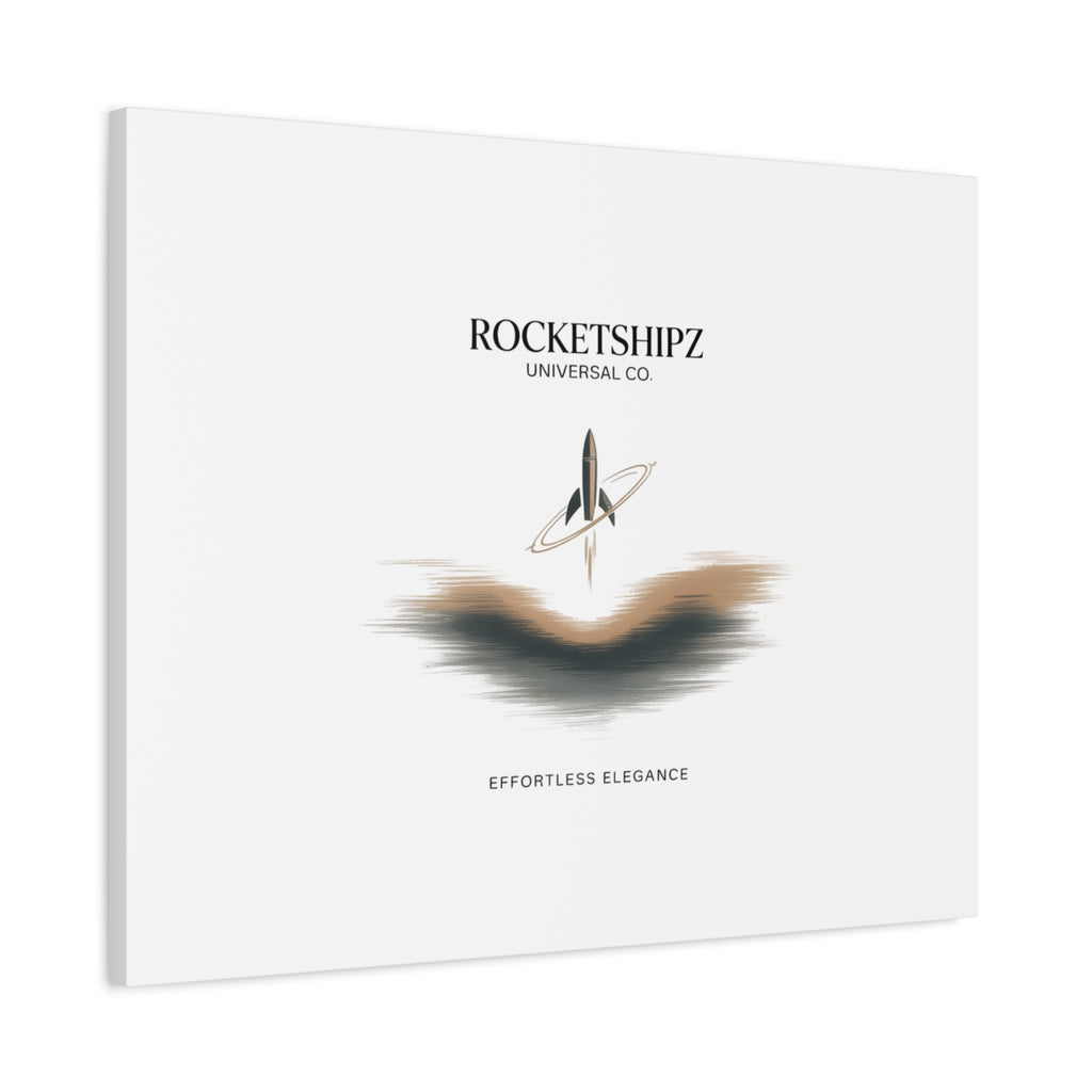Minimal Rocket Logo Canvas, Neutral Art Print | Quiet Luxury, Elevated Basics