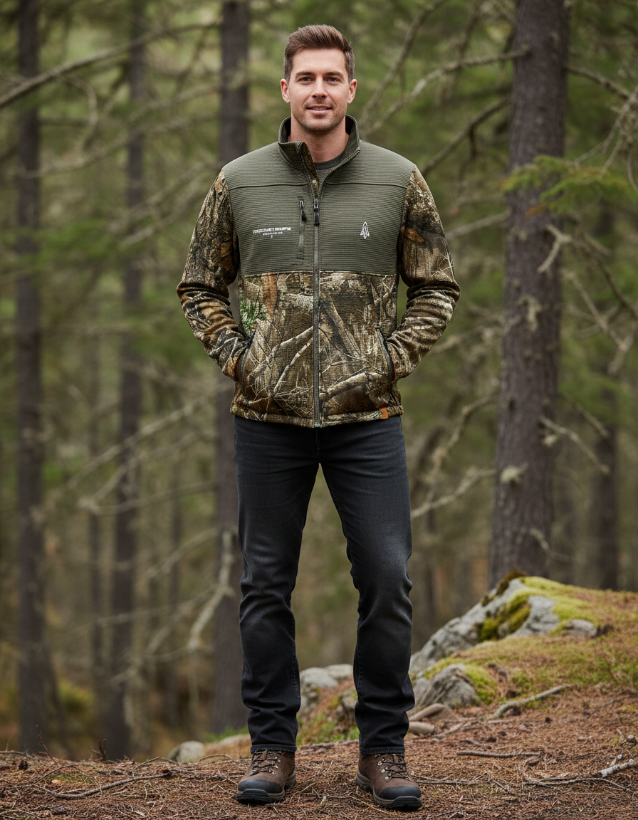 Rocketshipz Realtree 'Ascend To Atlas' Soft Shell Jacket — Embroidered Outdoor Windbreaker