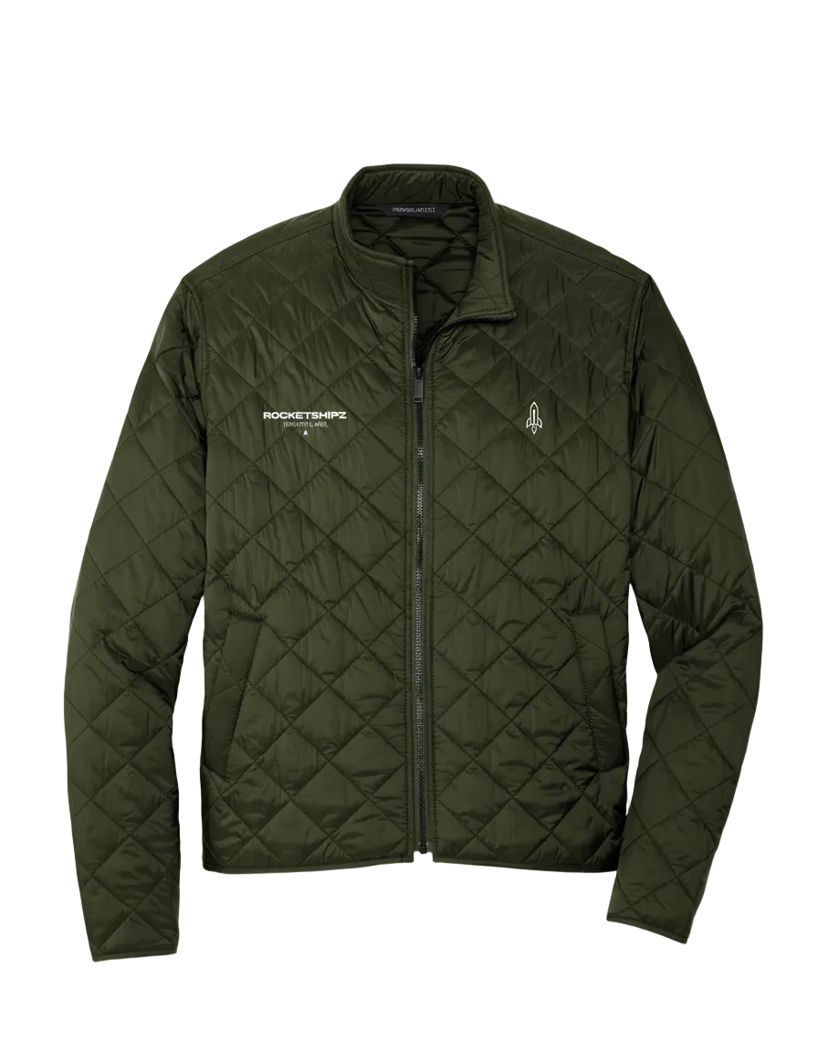 Rocketshipz "Interwebbed" Quilted Full-Zip Jacket — Embroidered Outerwear