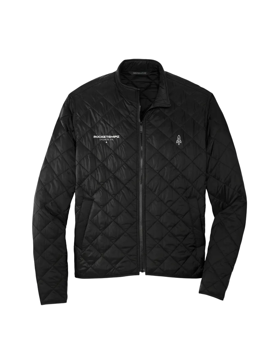 Rocketshipz "Interwebbed" Quilted Full-Zip Jacket — Embroidered Outerwear