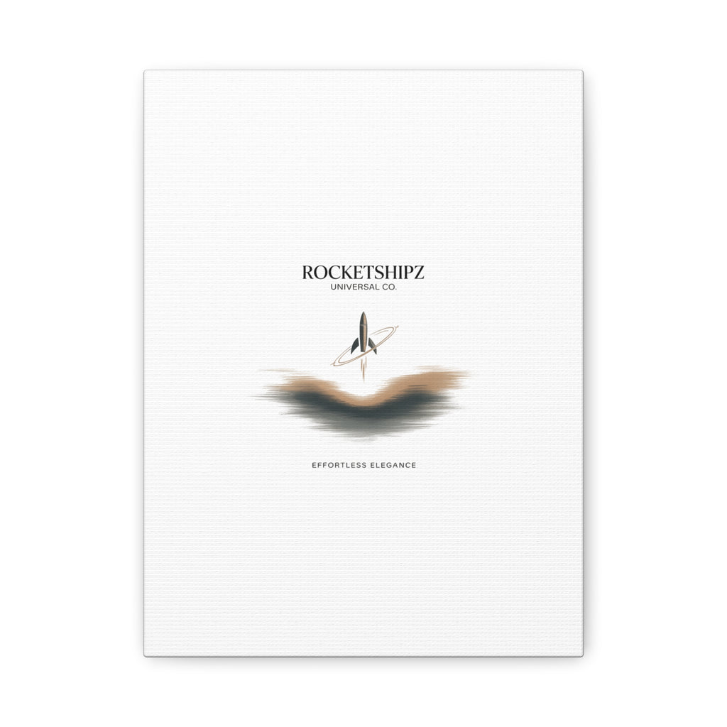 Minimal Rocket Logo Canvas, Neutral Art Print | Quiet Luxury, Elevated Basics