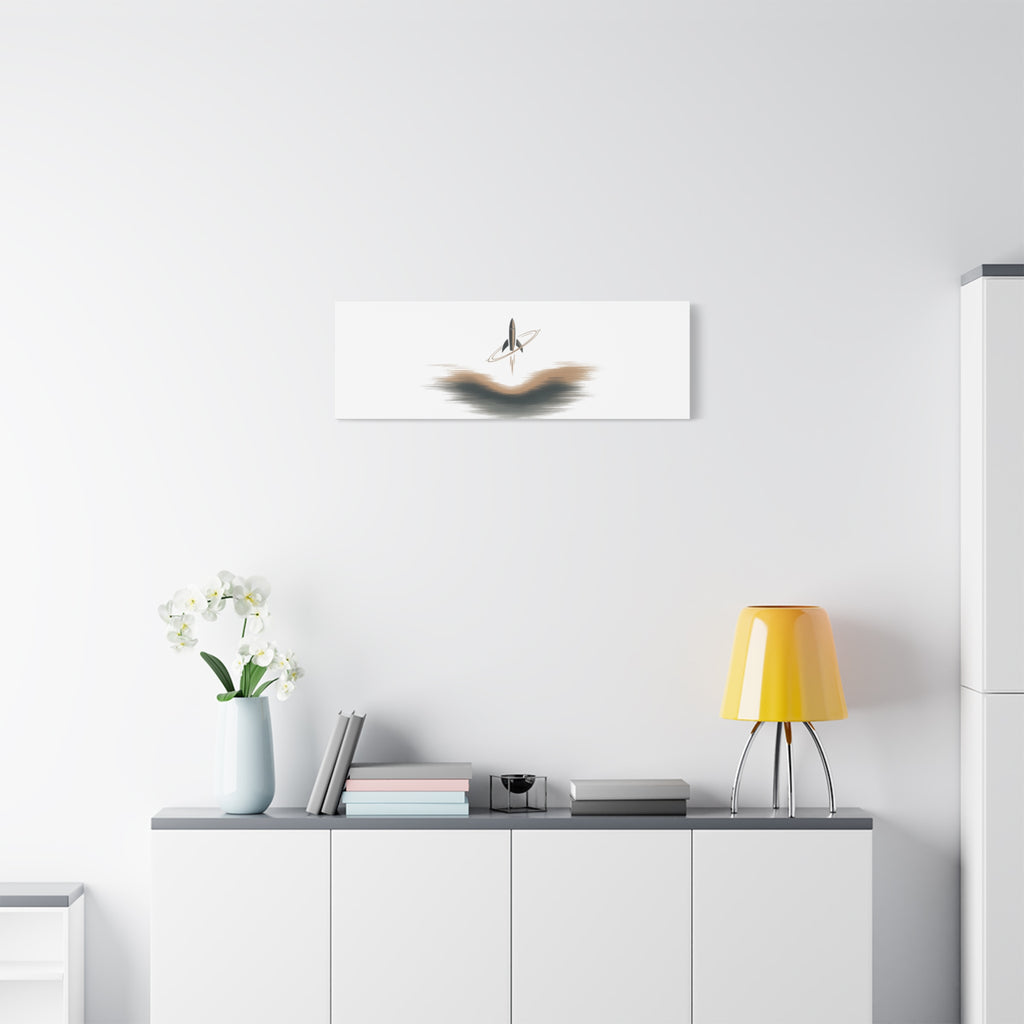Minimal Rocket Logo Canvas, Neutral Art Print | Quiet Luxury, Elevated Basics