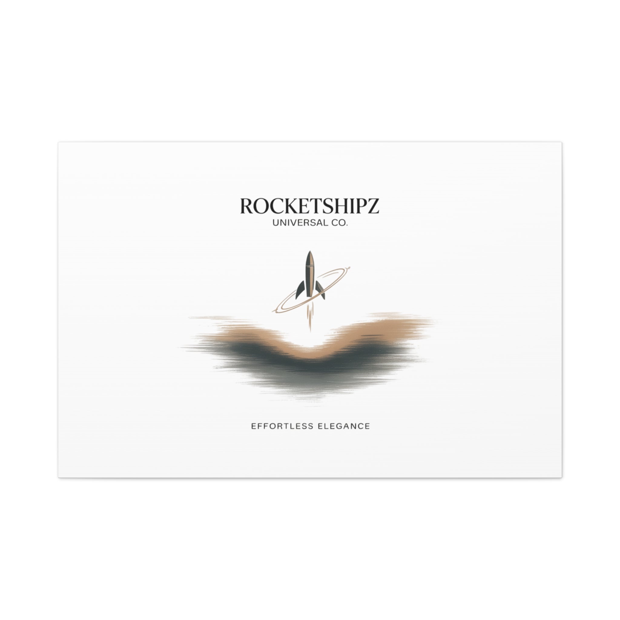 Minimal Rocket Logo Canvas, Neutral Art Print | Quiet Luxury, Elevated Basics