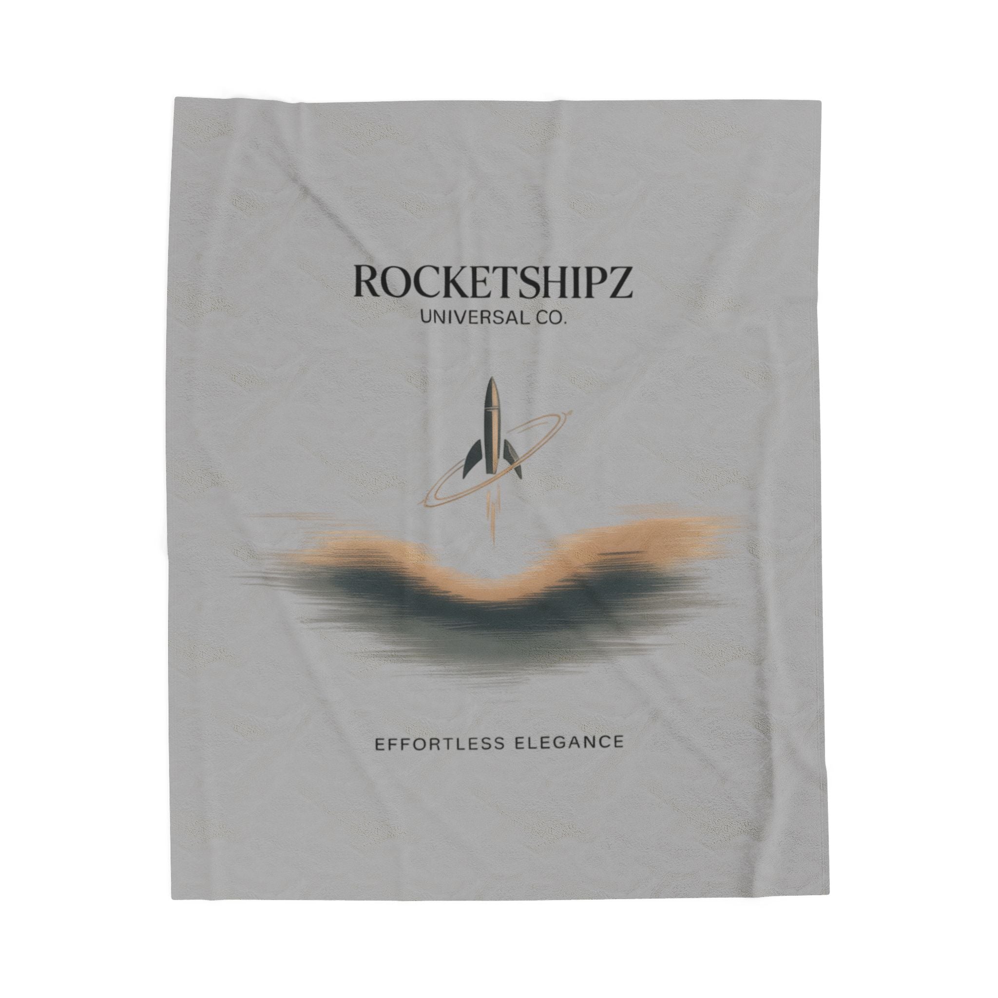 Minimalist Embroidered Logo Velveteen Blanket | Quiet Luxury, Neutral Essentials