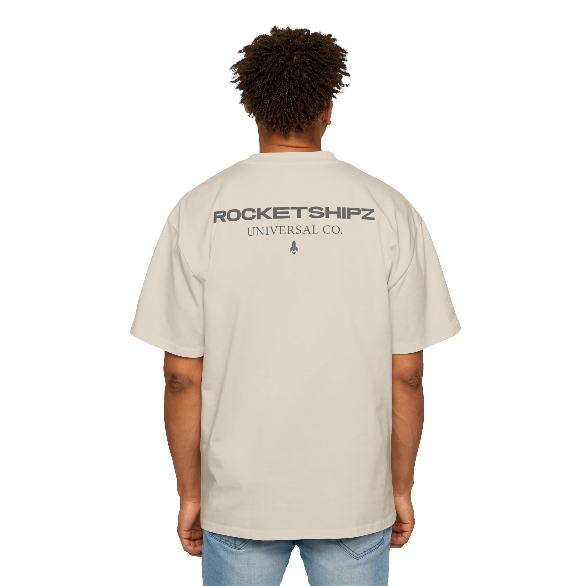 "Same Ship, Different Day" Rocketshipz Astronaut Graphic Tee — Men’s Oversized T-Shirt