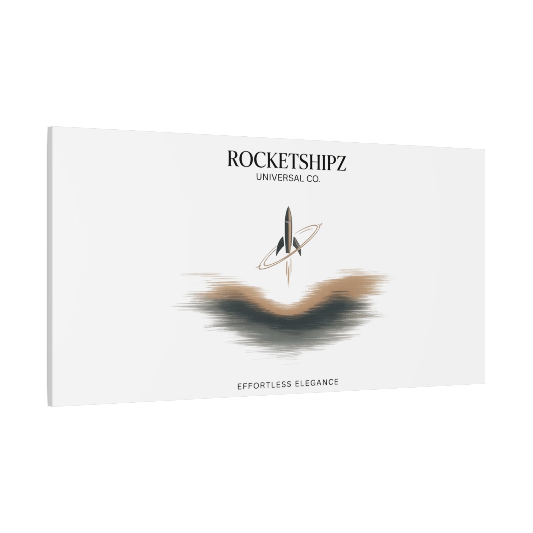 Minimal Rocket Logo Canvas, Neutral Art Print | Quiet Luxury, Elevated Basics