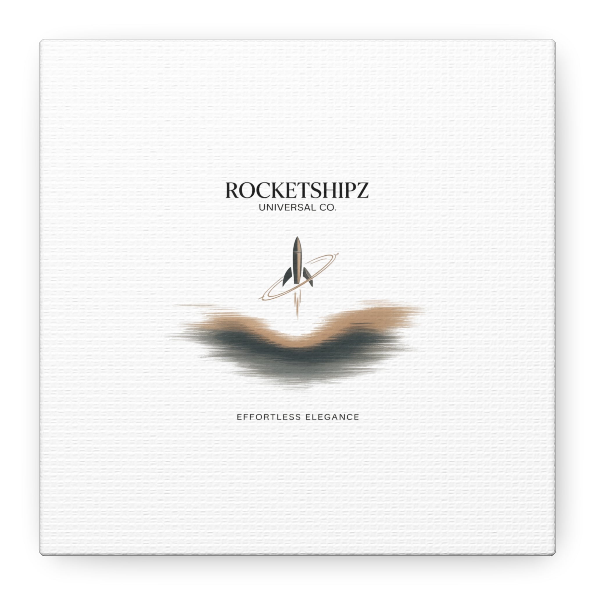 Minimal Rocket Logo Canvas, Neutral Art Print | Quiet Luxury, Elevated Basics