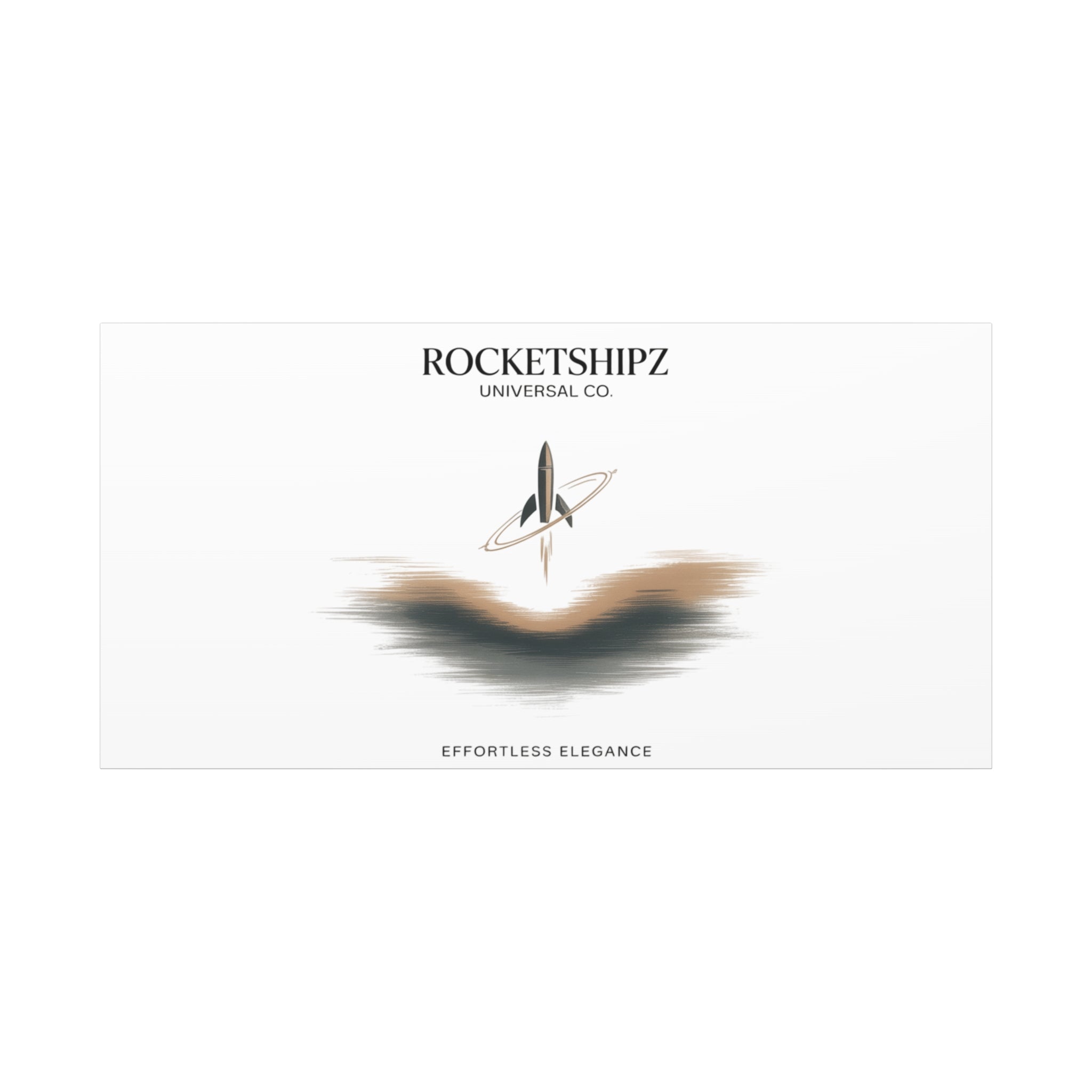 Minimal Rocket Logo Canvas, Neutral Art Print | Quiet Luxury, Elevated Basics