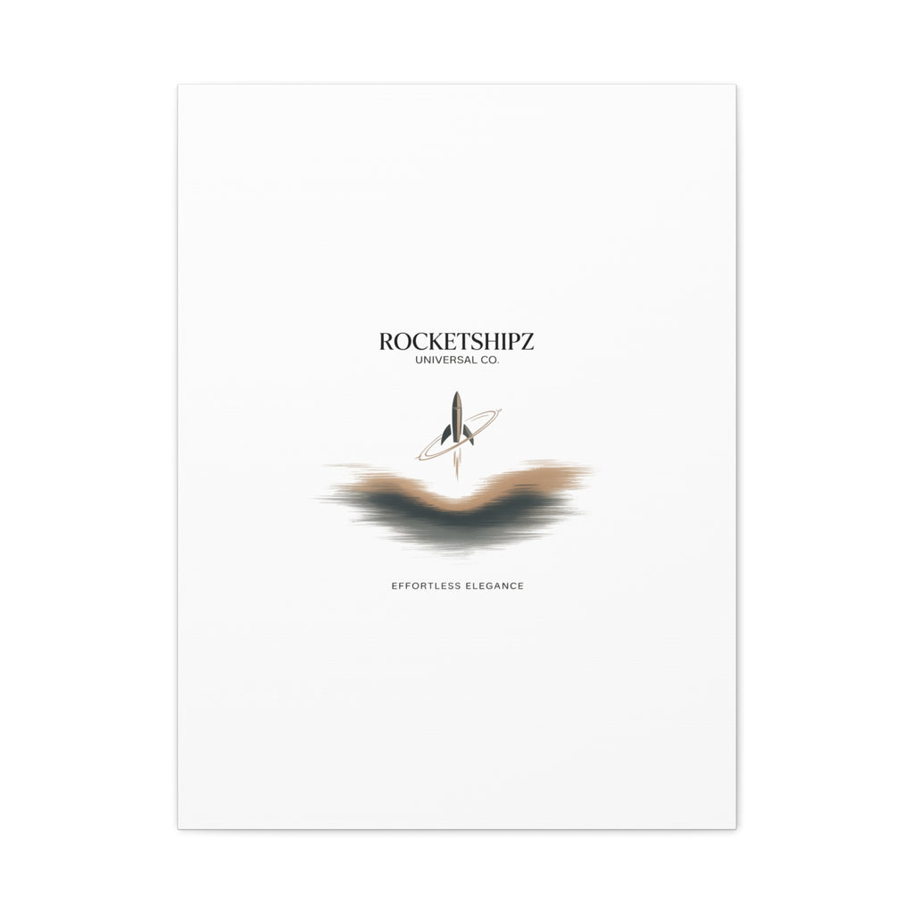 Minimal Rocket Logo Canvas, Neutral Art Print | Quiet Luxury, Elevated Basics