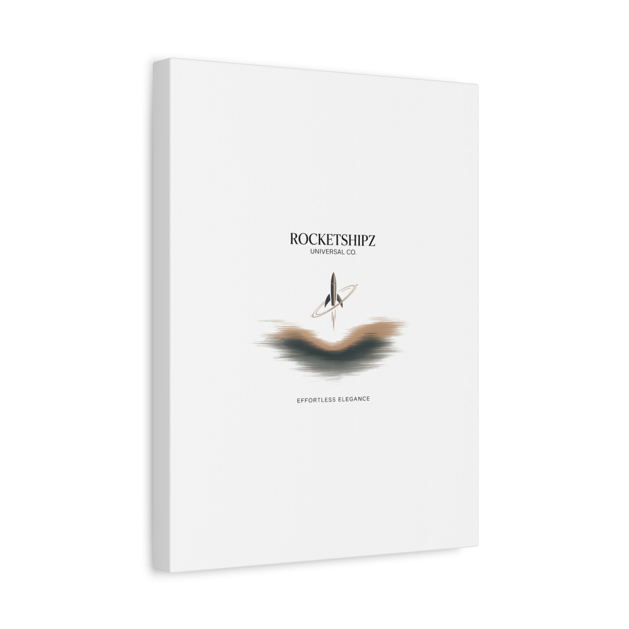 Minimal Rocket Logo Canvas, Neutral Art Print | Quiet Luxury, Elevated Basics