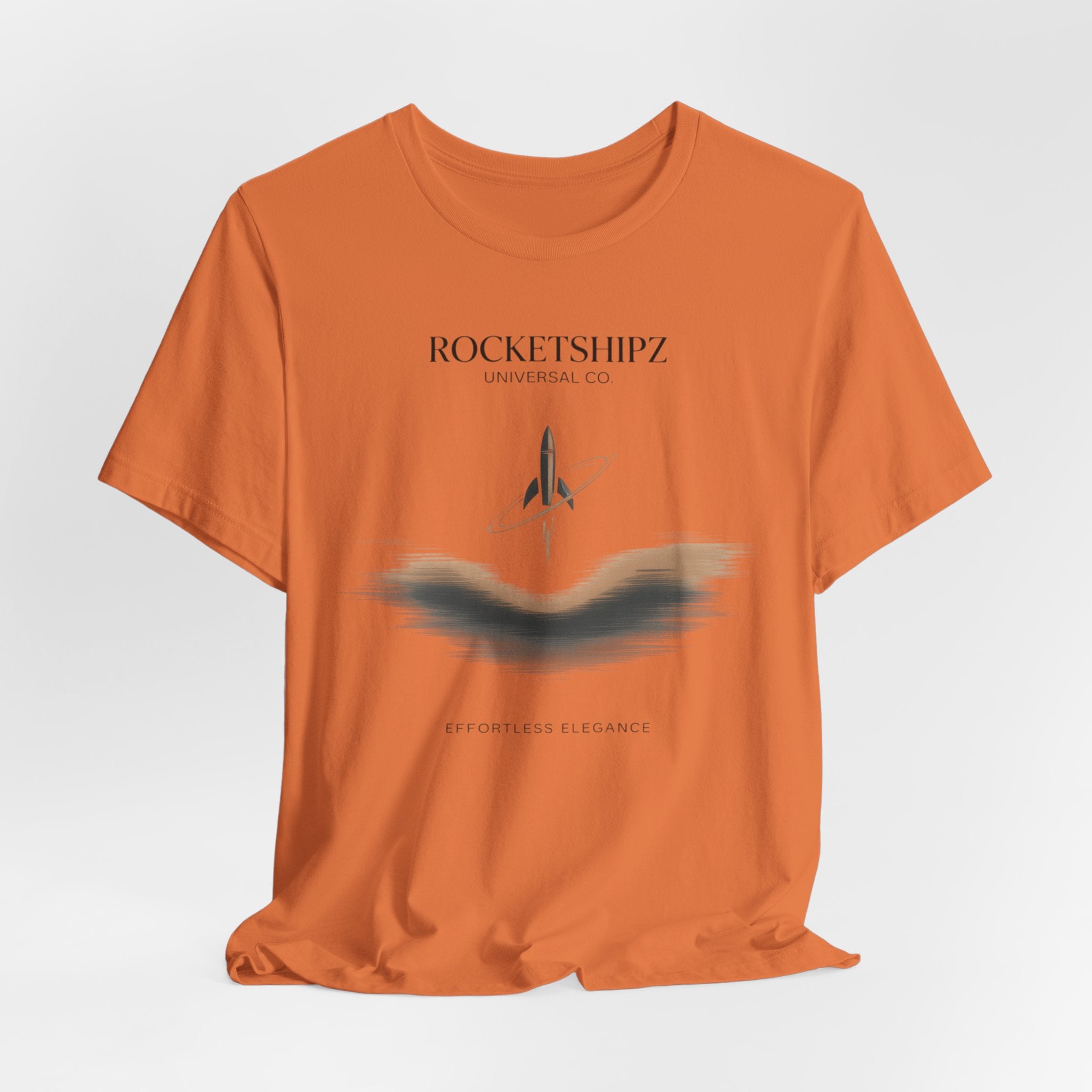 Minimalist Rocketship Tee, Premium Basics, Subtle Embroidery Style