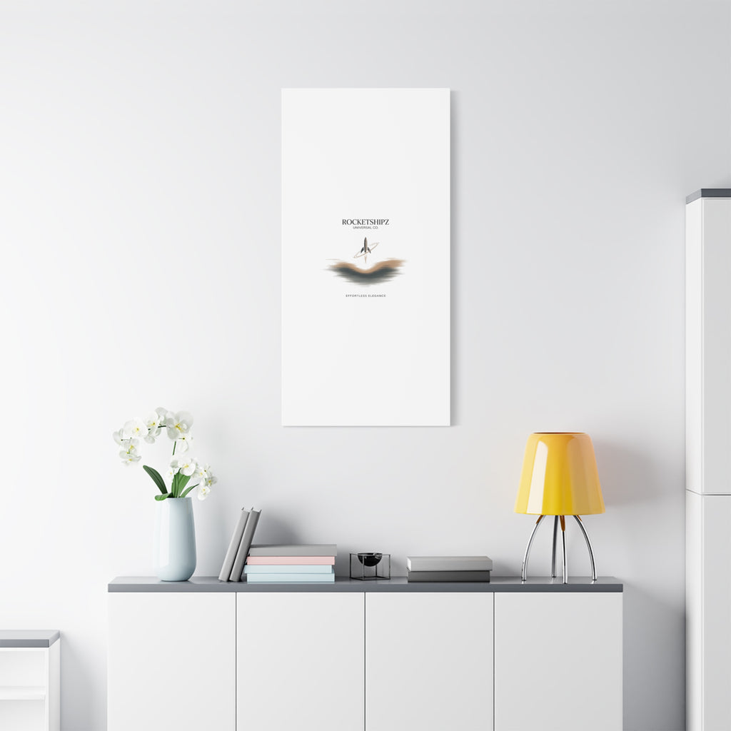 Minimal Rocket Logo Canvas, Neutral Art Print | Quiet Luxury, Elevated Basics