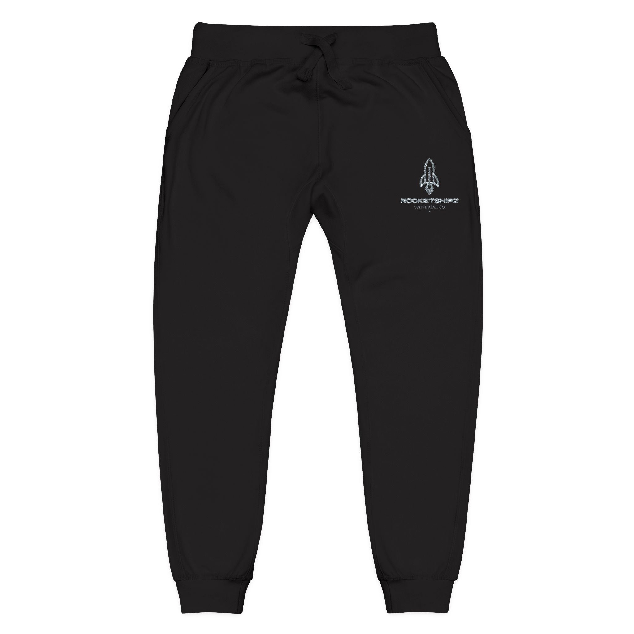 Rocketshipz "Dark Matter" Embroidered Rocket Joggers – Warmup Sweatpants