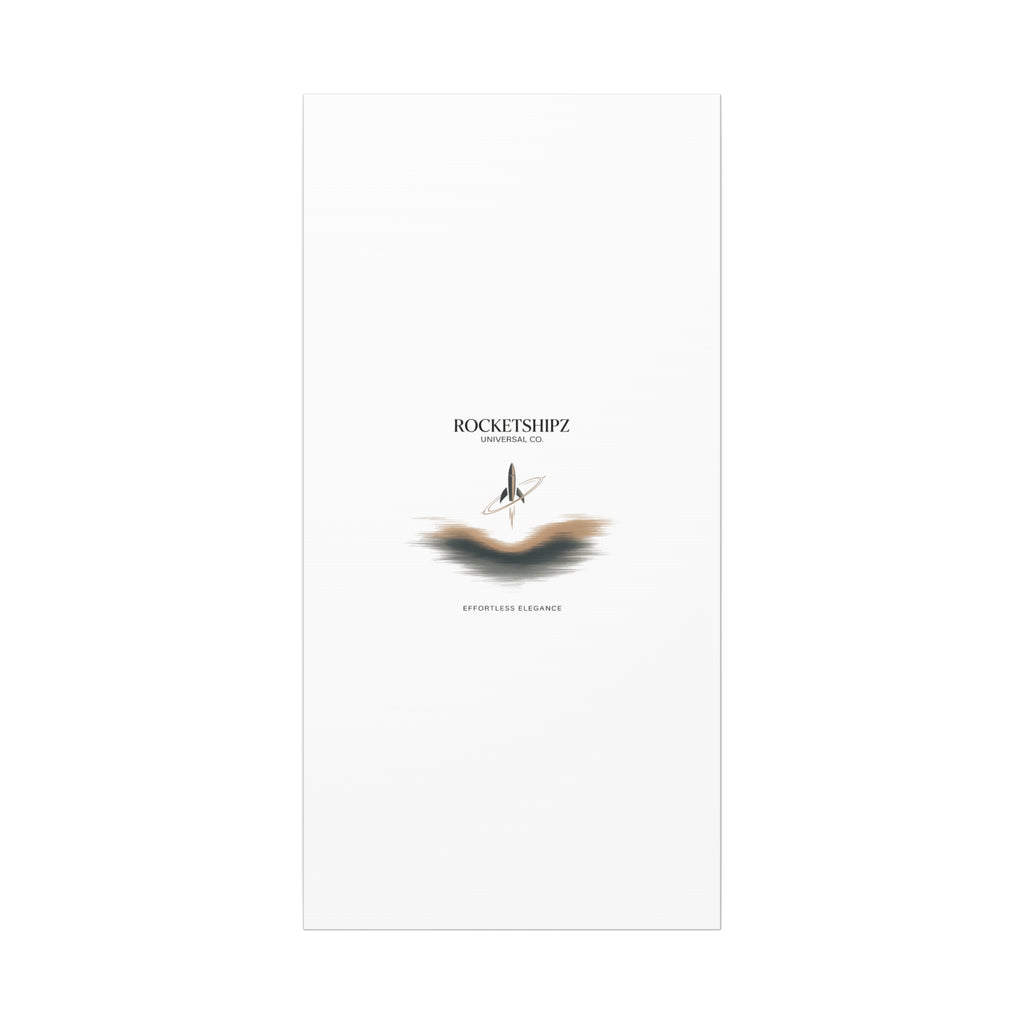 Minimal Rocket Logo Canvas, Neutral Art Print | Quiet Luxury, Elevated Basics