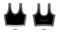 Rocketshipz "Dark Matter" Black Performance Sports Bra — Activewear
