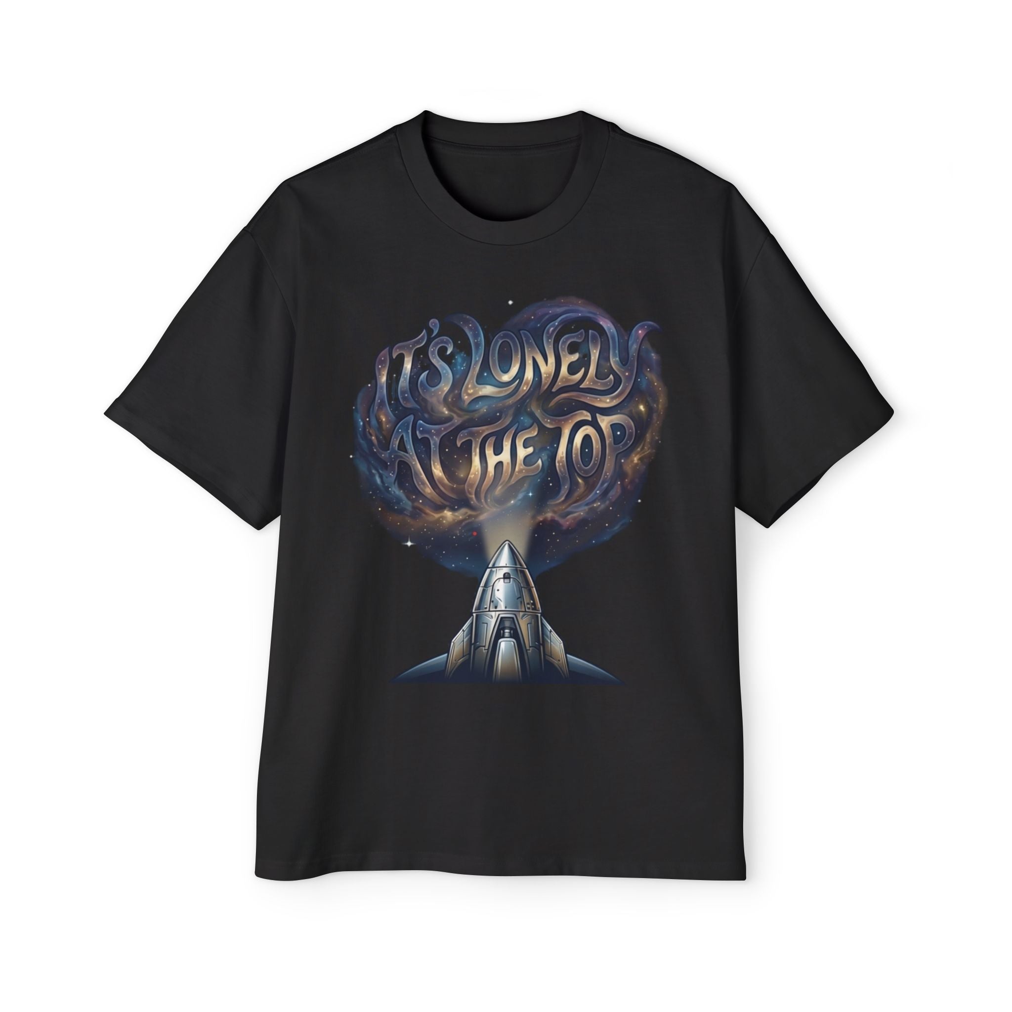 Rocketshipz "It's Lonely at the Top" Tee — Oversized Men's Graphic T-Shirt