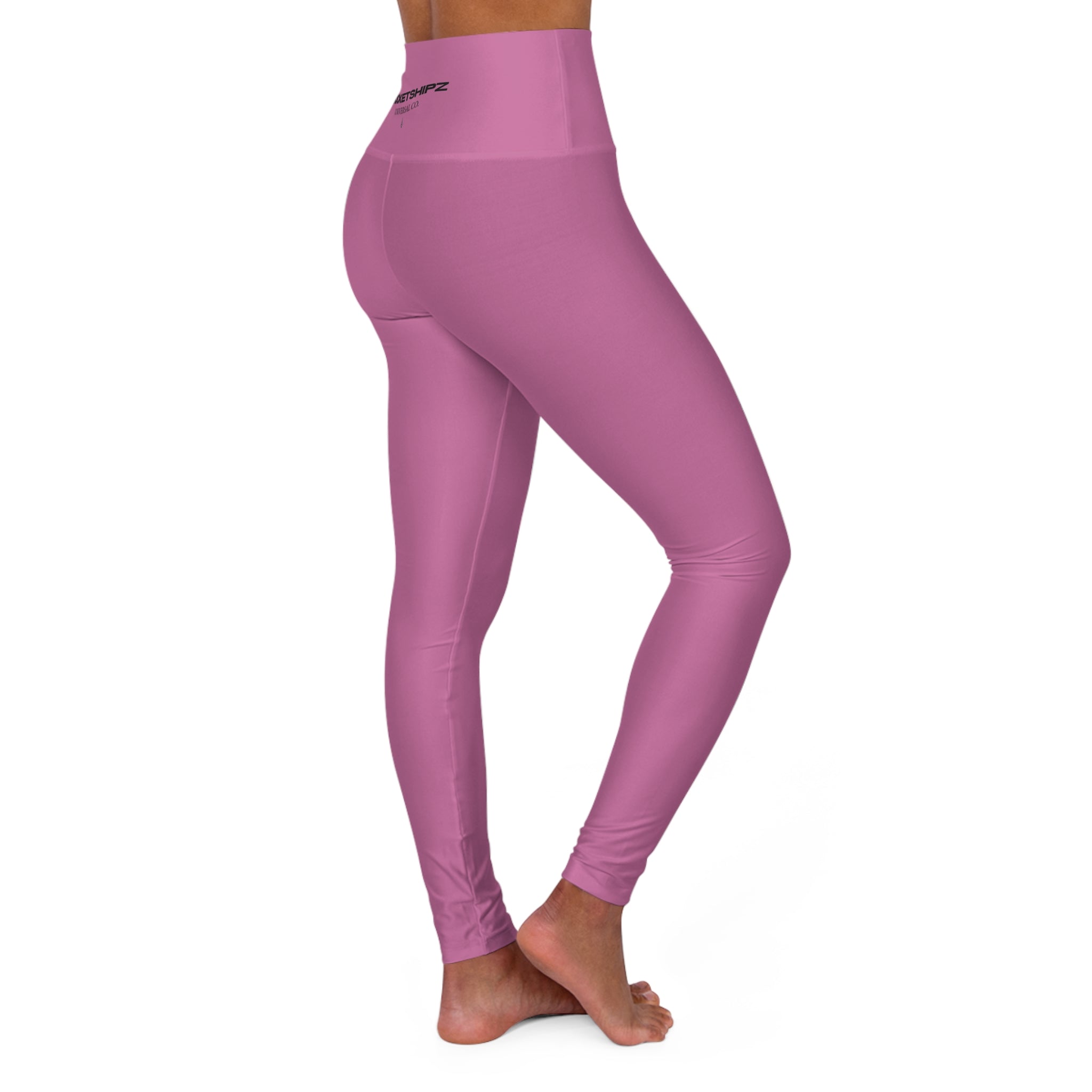 Rocketshipz "Pink-Heights" Yoga Leggings — Elegant High-Waisted Athleisure Legging