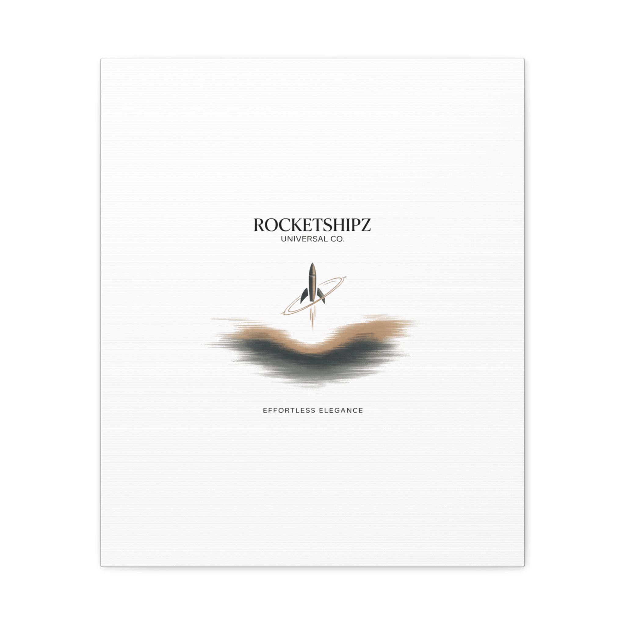 Minimal Rocket Logo Canvas, Neutral Art Print | Quiet Luxury, Elevated Basics
