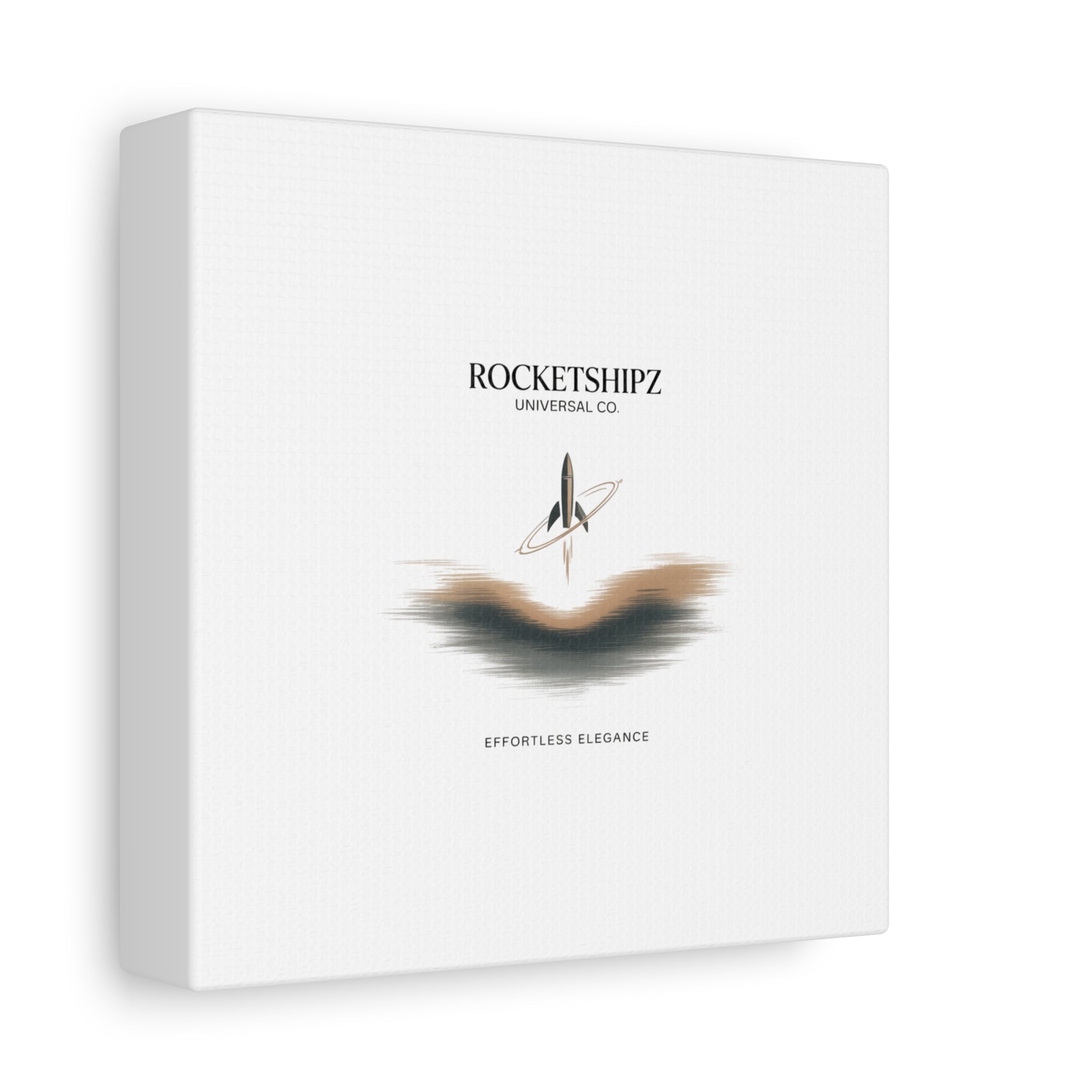 Minimal Rocket Logo Canvas, Neutral Art Print | Quiet Luxury, Elevated Basics