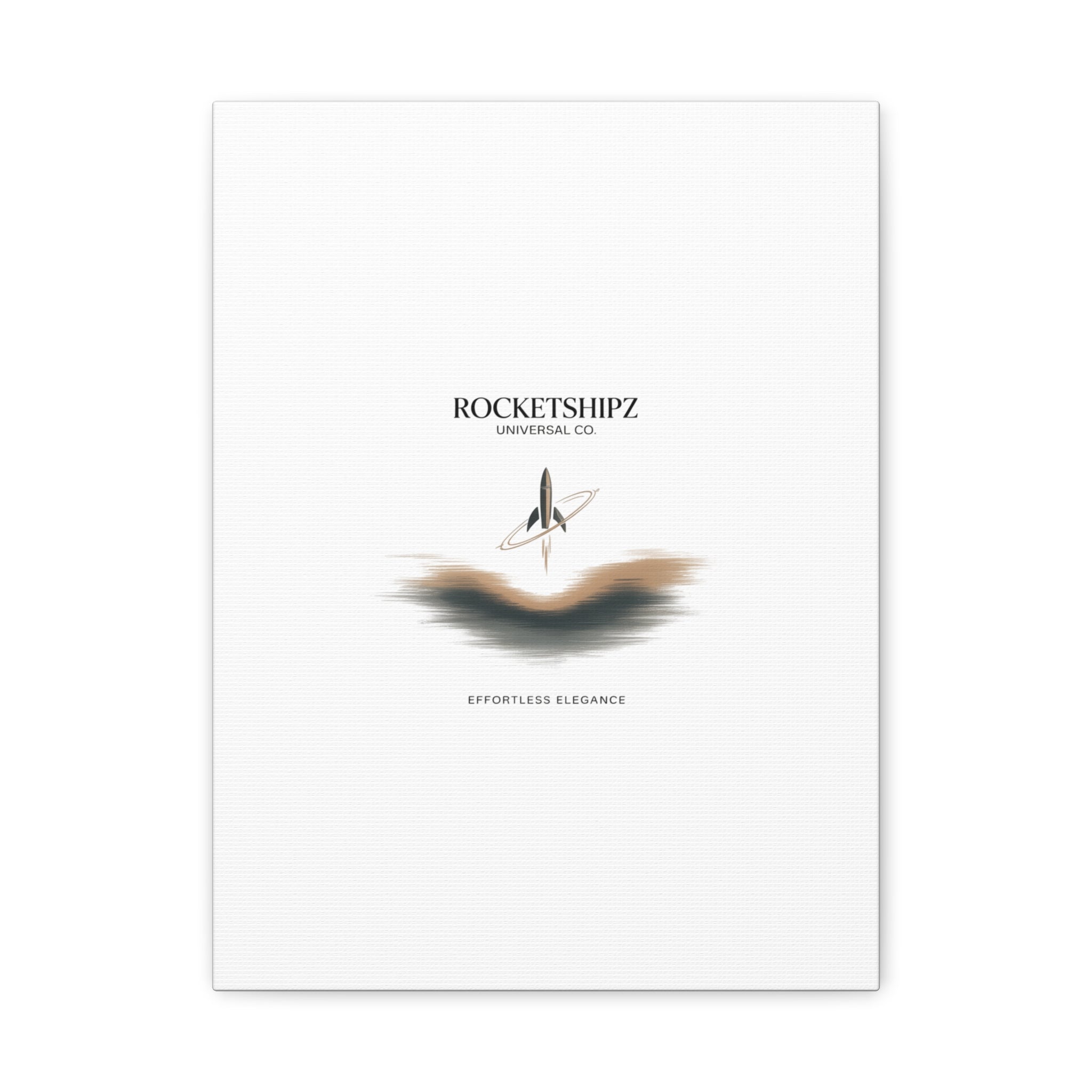 Minimal Rocket Logo Canvas, Neutral Art Print | Quiet Luxury, Elevated Basics
