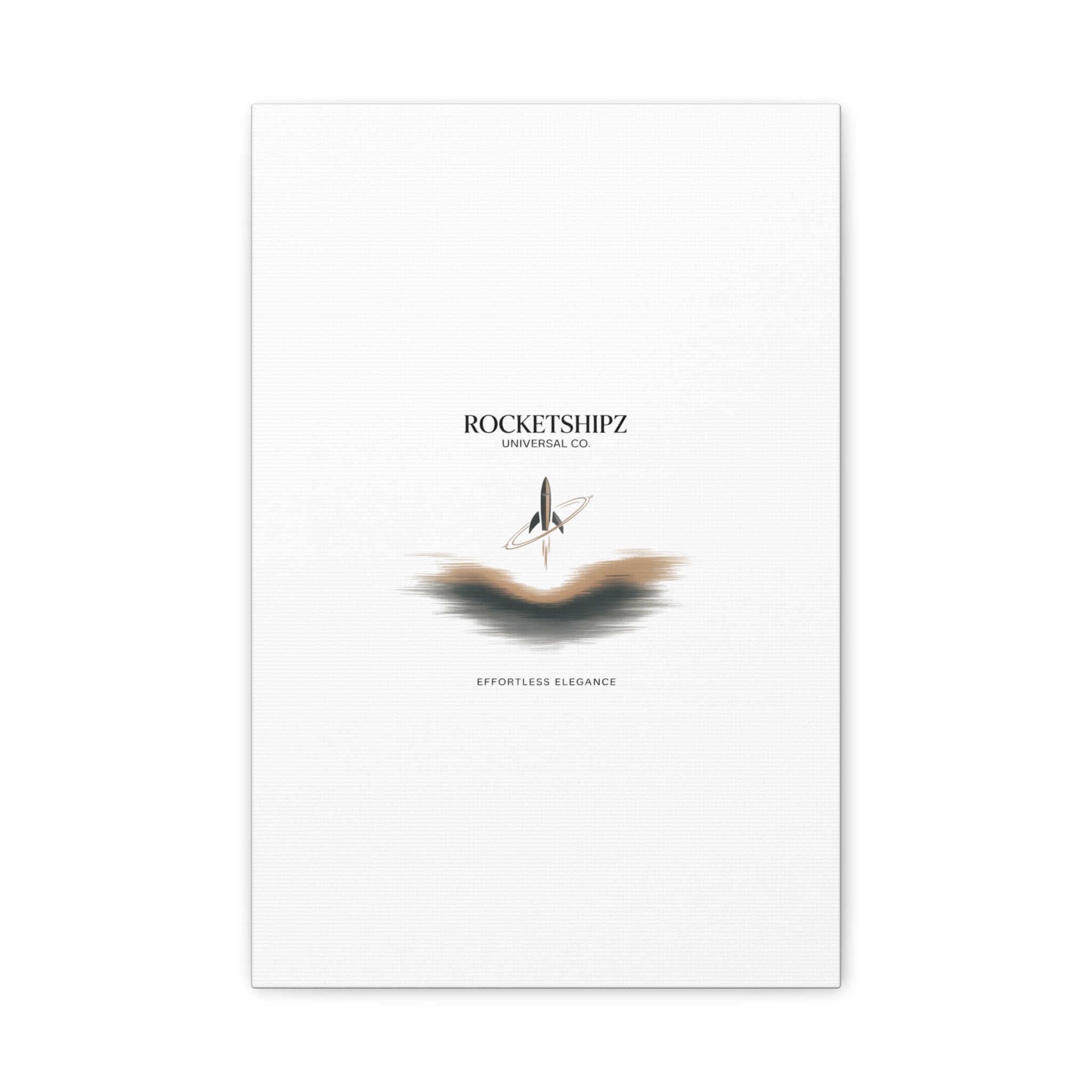 Minimal Rocket Logo Canvas, Neutral Art Print | Quiet Luxury, Elevated Basics